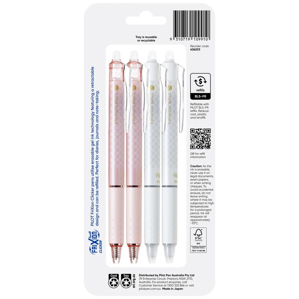 2 PILOT FriXion Clicker Limited Ed Erasable Gel Pen 0.5mm 4Pk, 2 of 9