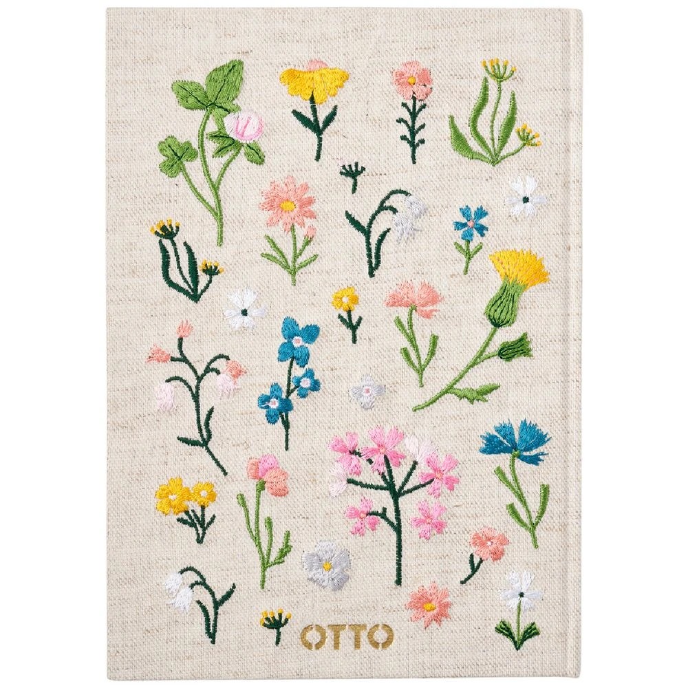2 Otto A5 Embroided Notebook Linen Look 192 Pages, 2 of 6
