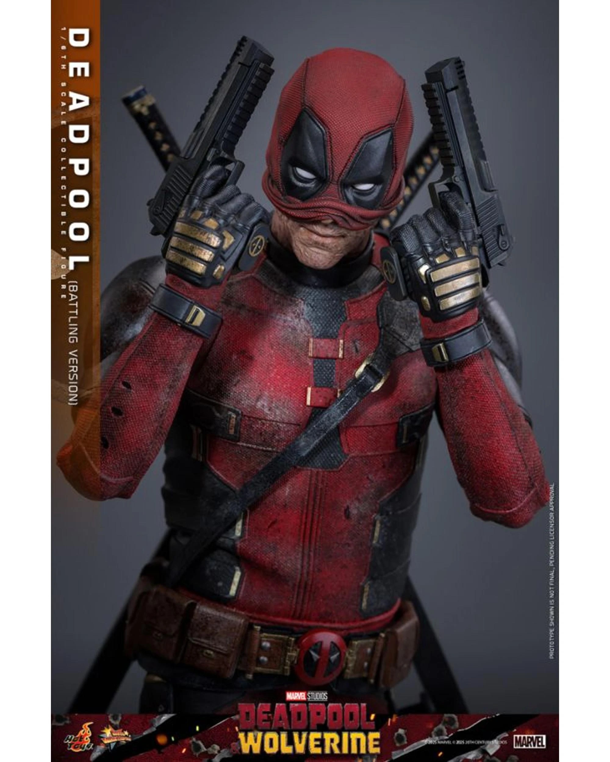9 Hot Toys Deadpool and Wolverine Deadpool Battling 1:6 Scale Action Figure, 9 of 10