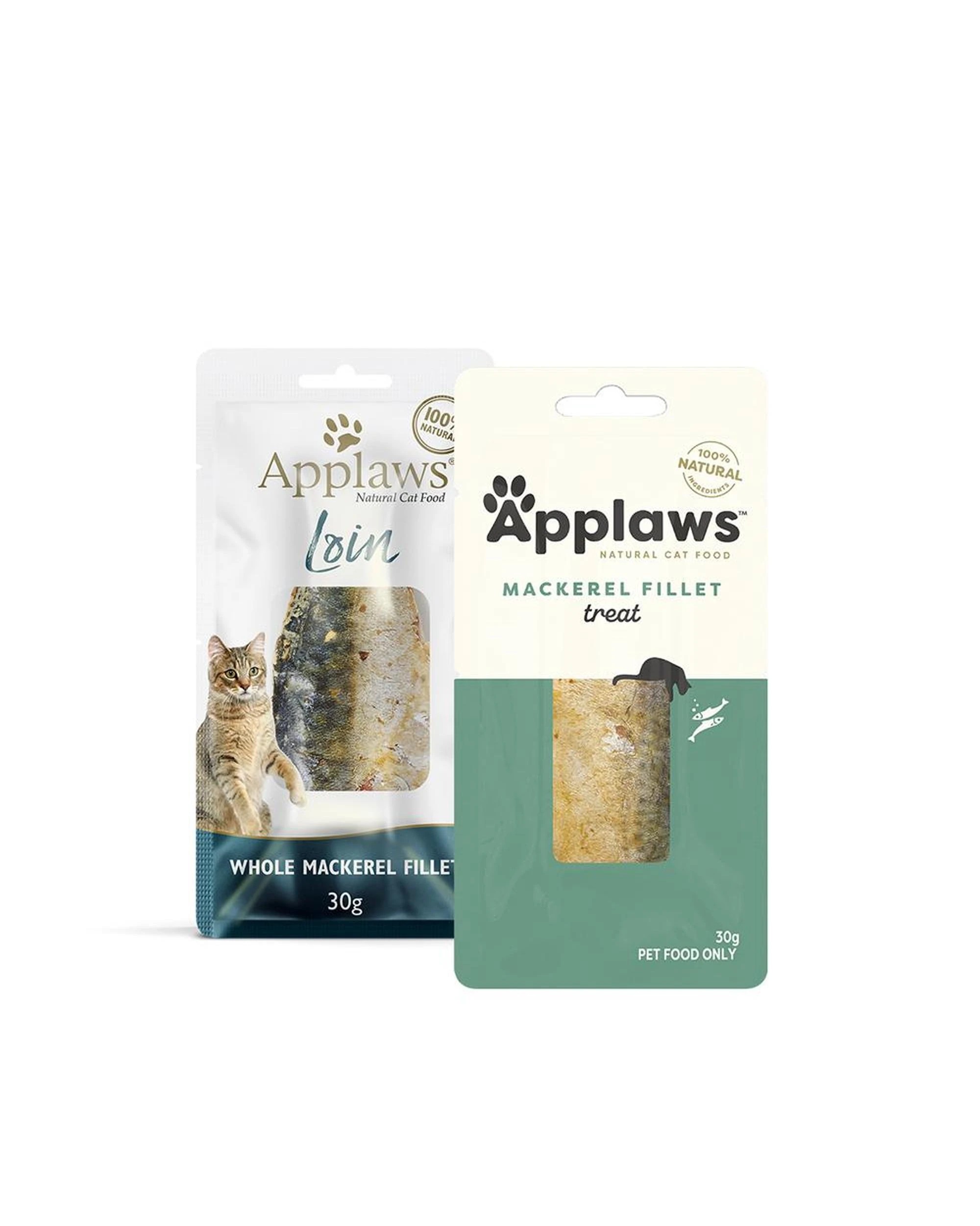 2 Applaws Cat Food Natural Treat Mackerel Loin 30g 18 Pack, 2 of 2