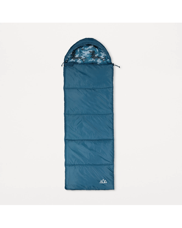 Camo Hooded Kids Sleeping Bag