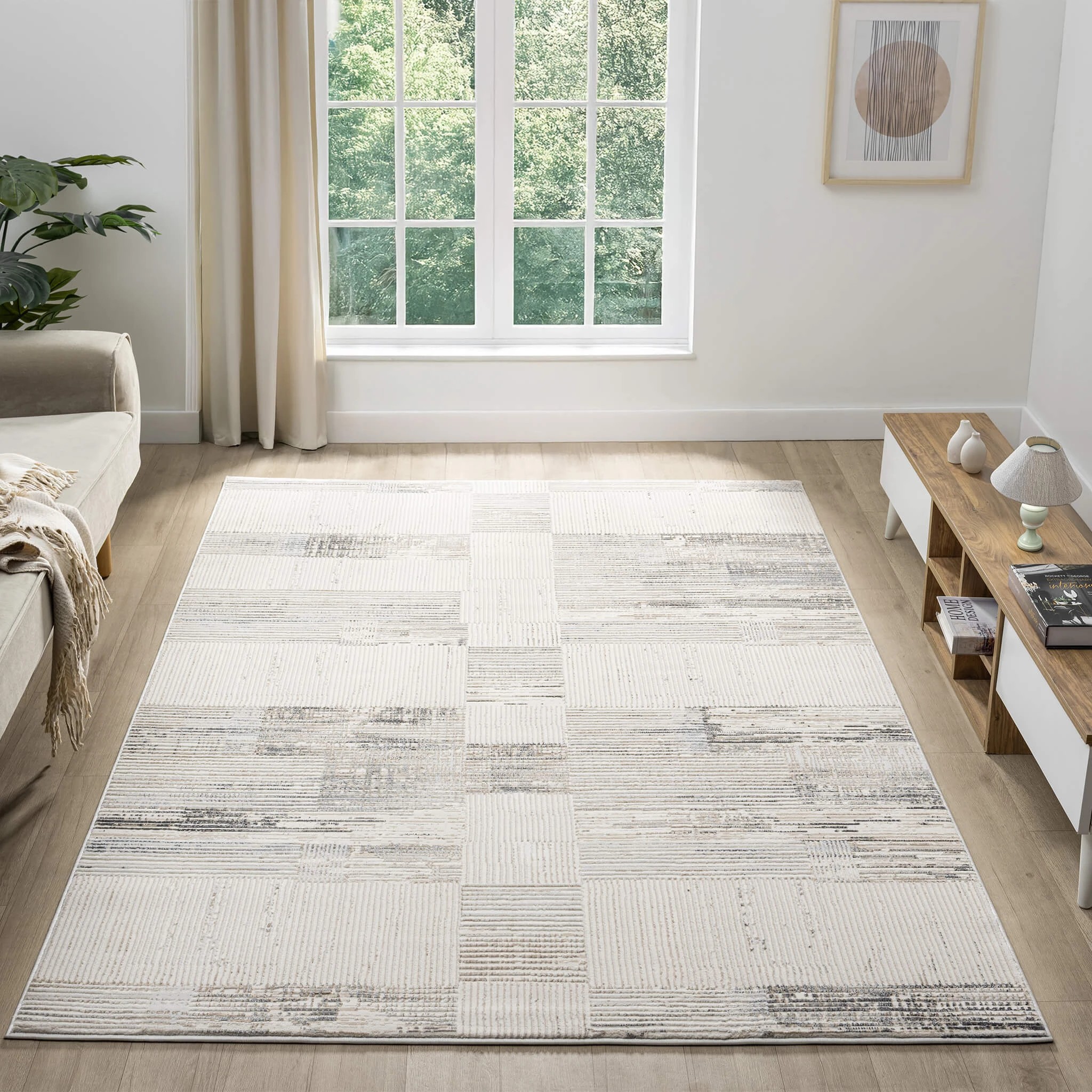 2 La Grace Home Berlin Premium Rugs - 200x290cm - Sand, 2 of 10