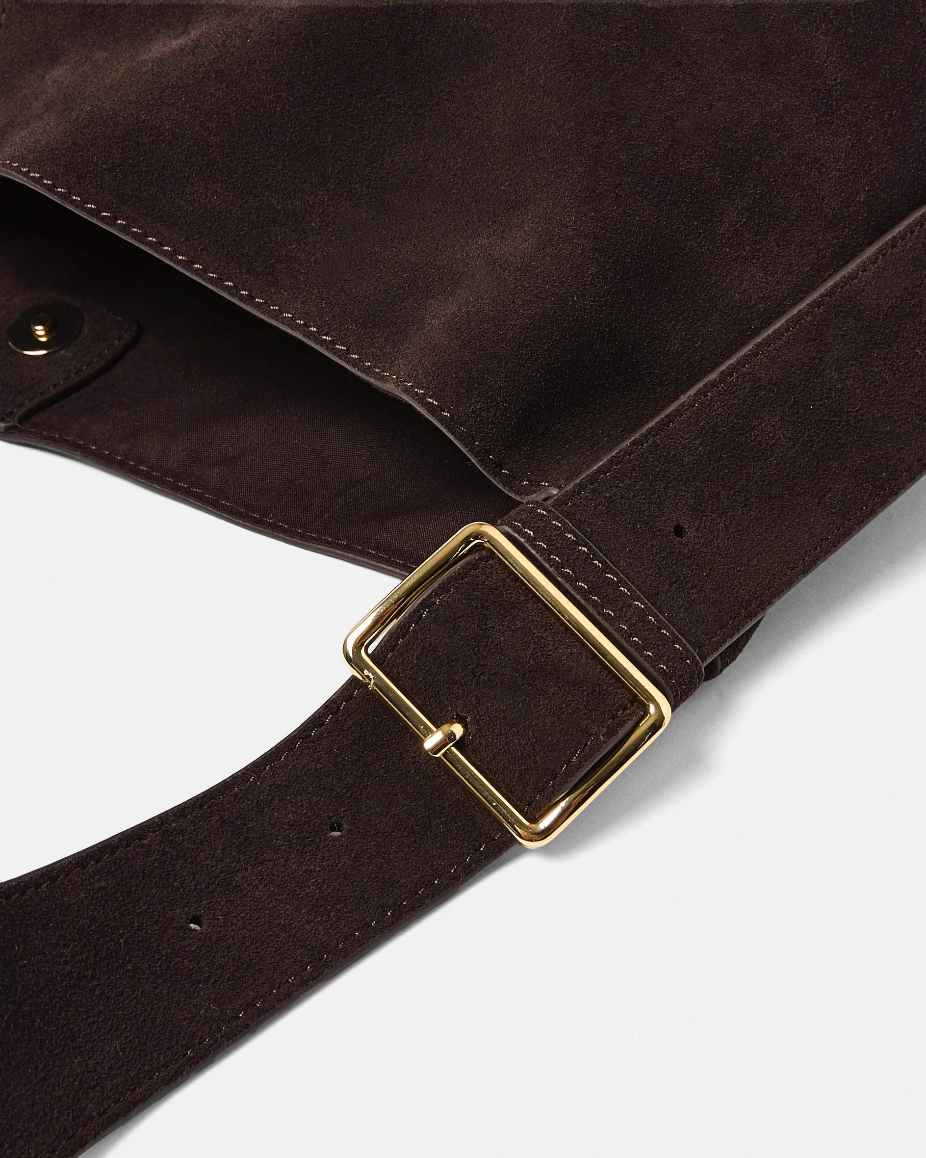 3 Leather Tote Bag Deep Fudge, 3 of 5