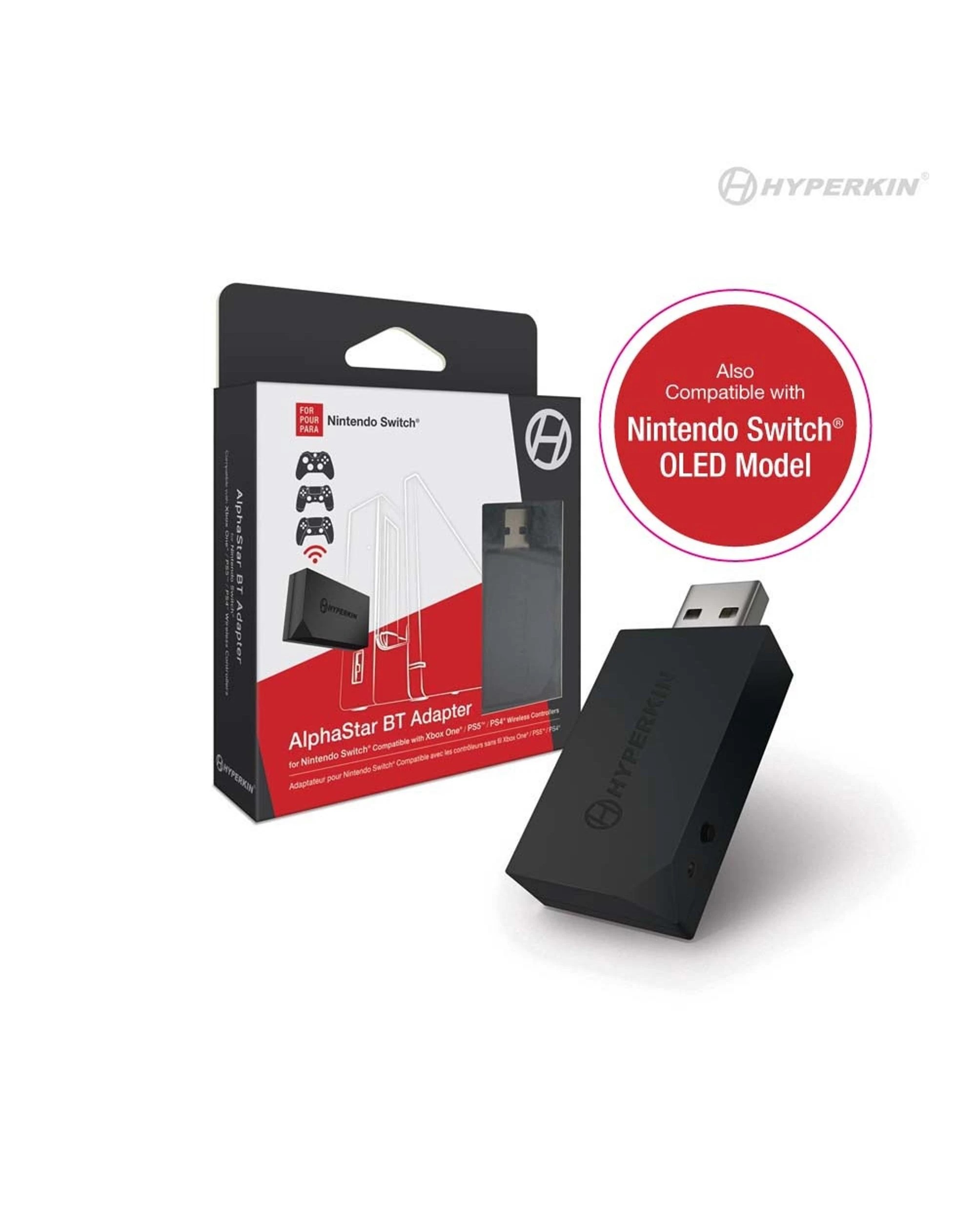 4 Hyperkin Switch Alphastart Bluetooth Adapter - Black, 4 of 5