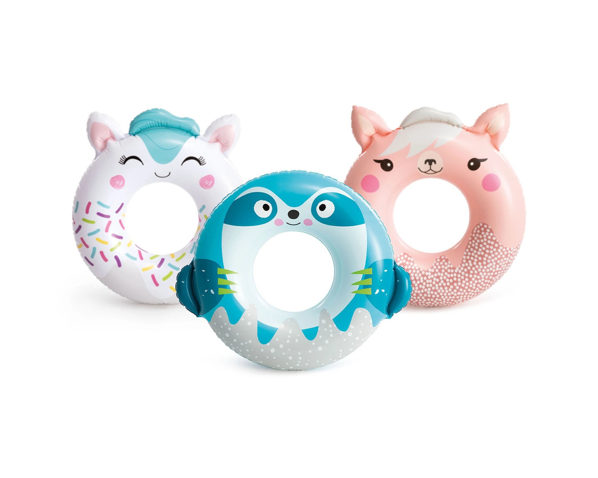 4 INTEX Cute Animal Tubes 76cm Animal Pool Float Vinyl 33-36In Inflatable - Assorted, 4 of 9