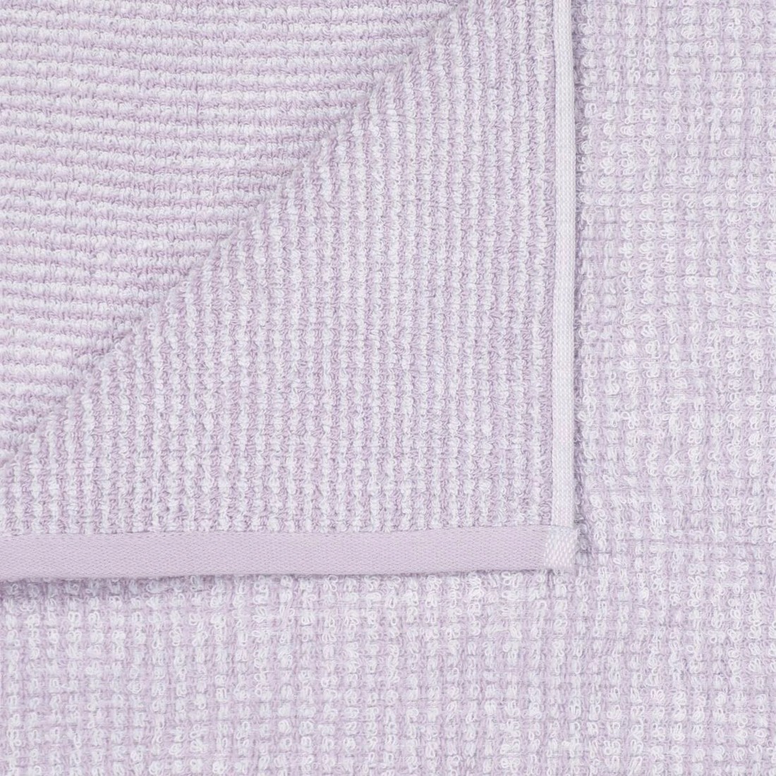 2 Mini Waffle Cotton Bath Towel - Lilac, 2 of 6