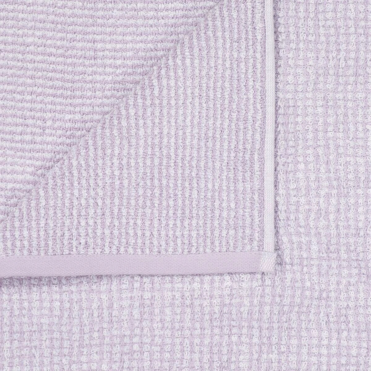 2 Mini Waffle Cotton Bath Towel - Lilac, 2 of 6