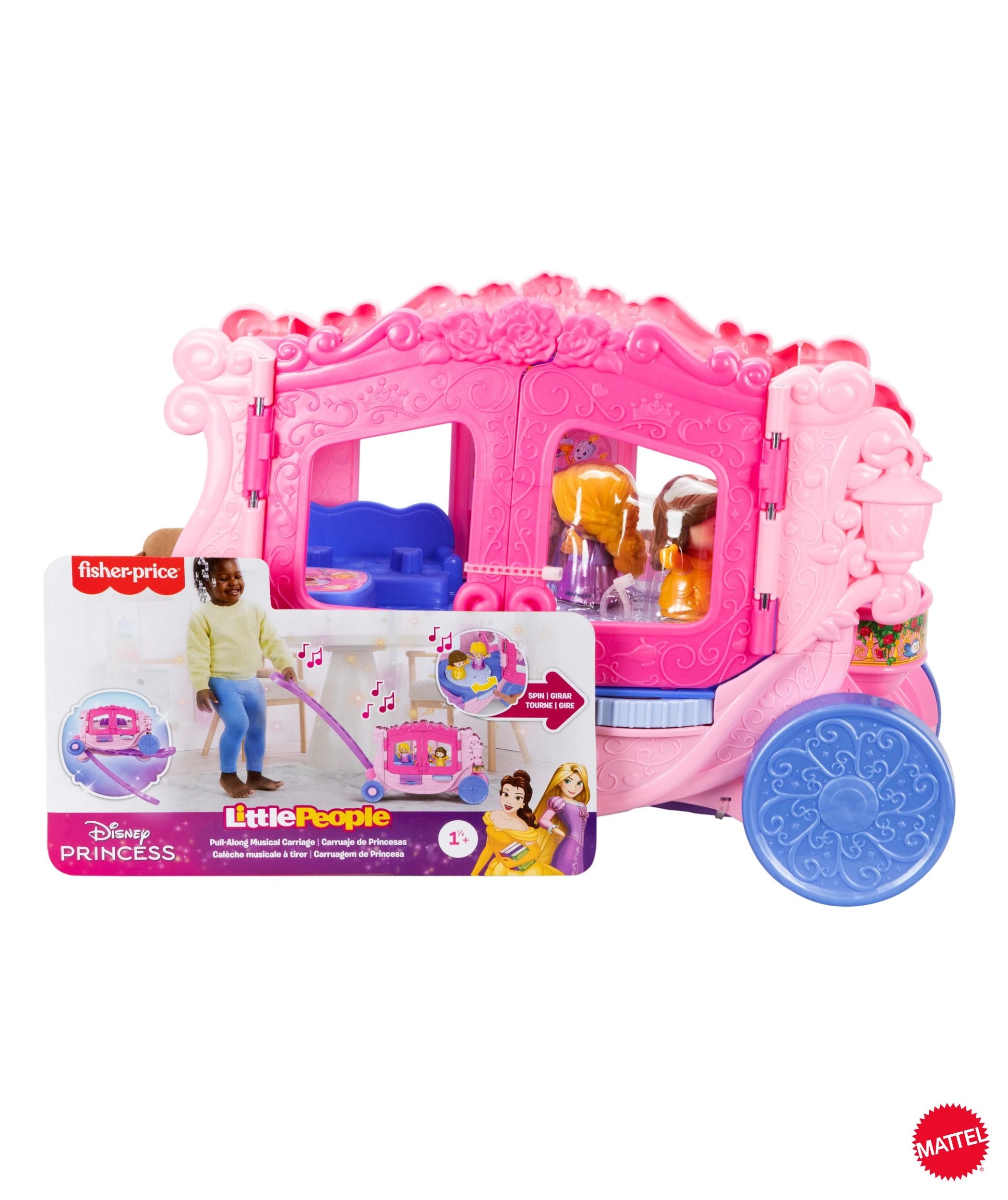 1 Mattel Fisher-price Little People Disney Princess Pull-along Musical Carriage Game
 - Multi, 1 of 7