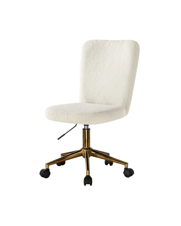 Oikiture High Back Armless Home Office Chair Boucle
 - Multi