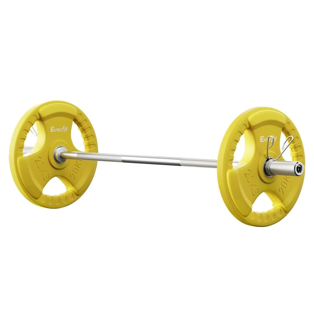 3 Everfit Barbells 46KG 120CM Dumbbell Barbell Plate Weight Lifting Home Gym - Multi, 3 of 6
