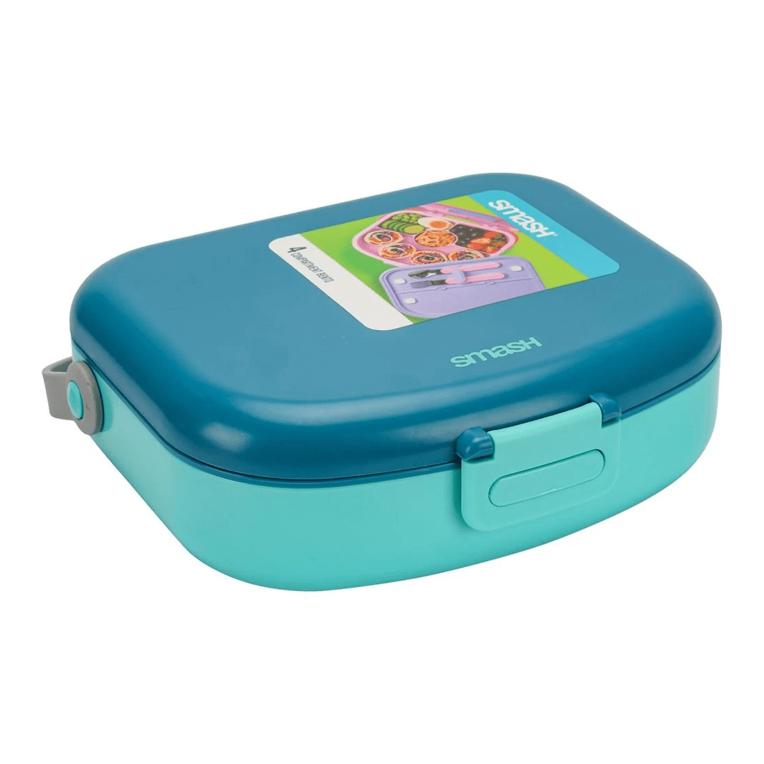4 Smash Bubble Bento Box Teal, 4 of 5