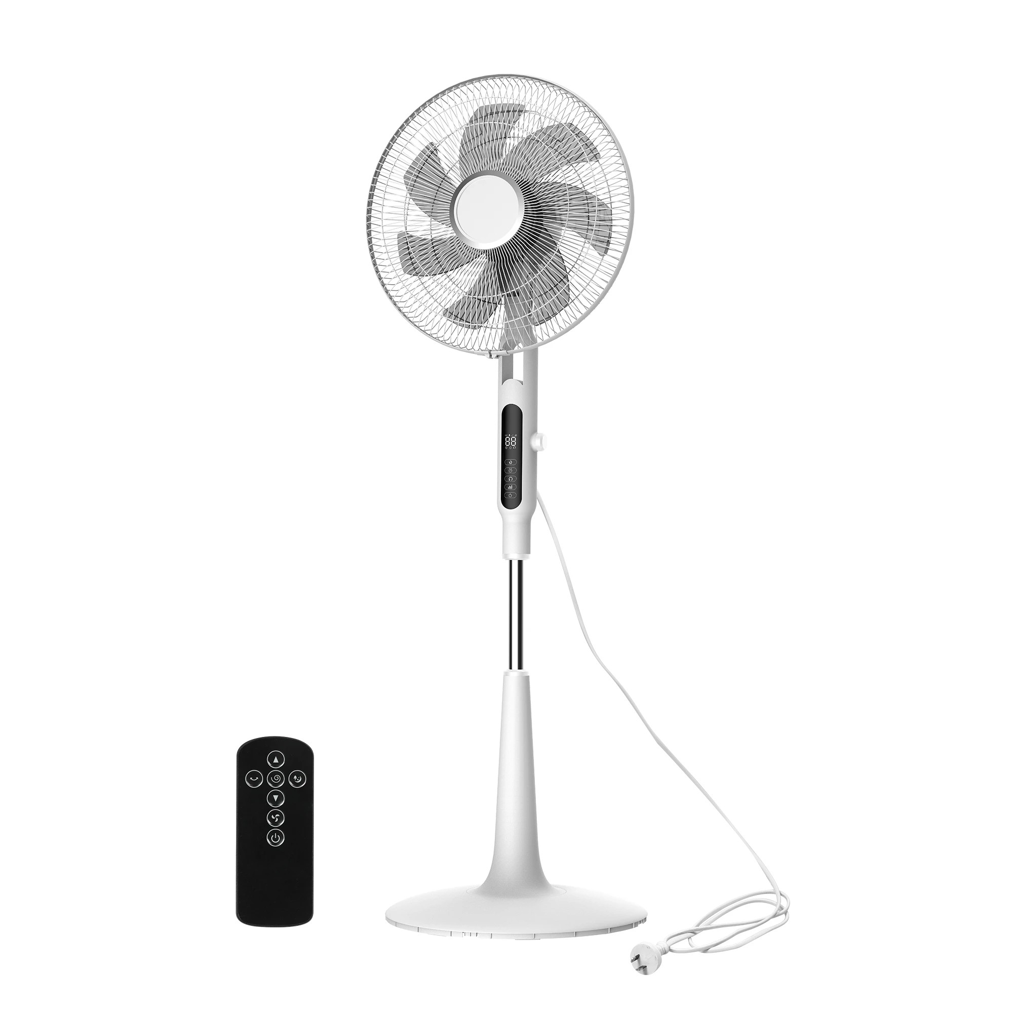 1 Spector Pedestal Fan Tilt &amp; Oscillating 28 Speed Cooler Timer Adjustable Height, 1 of 9