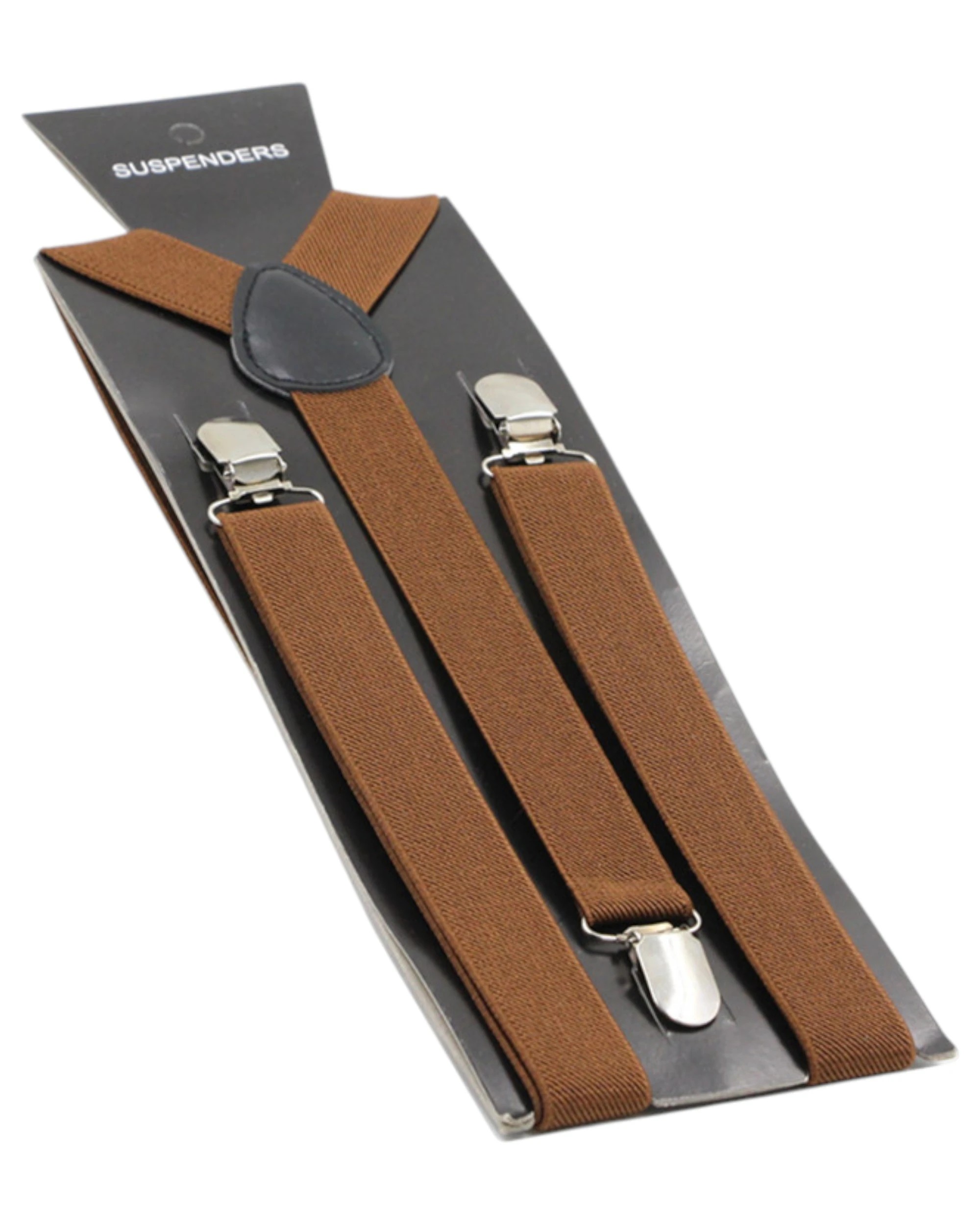 1 Zasel Mens Adjustable 85cm Suspenders - Brown, 1 of 1