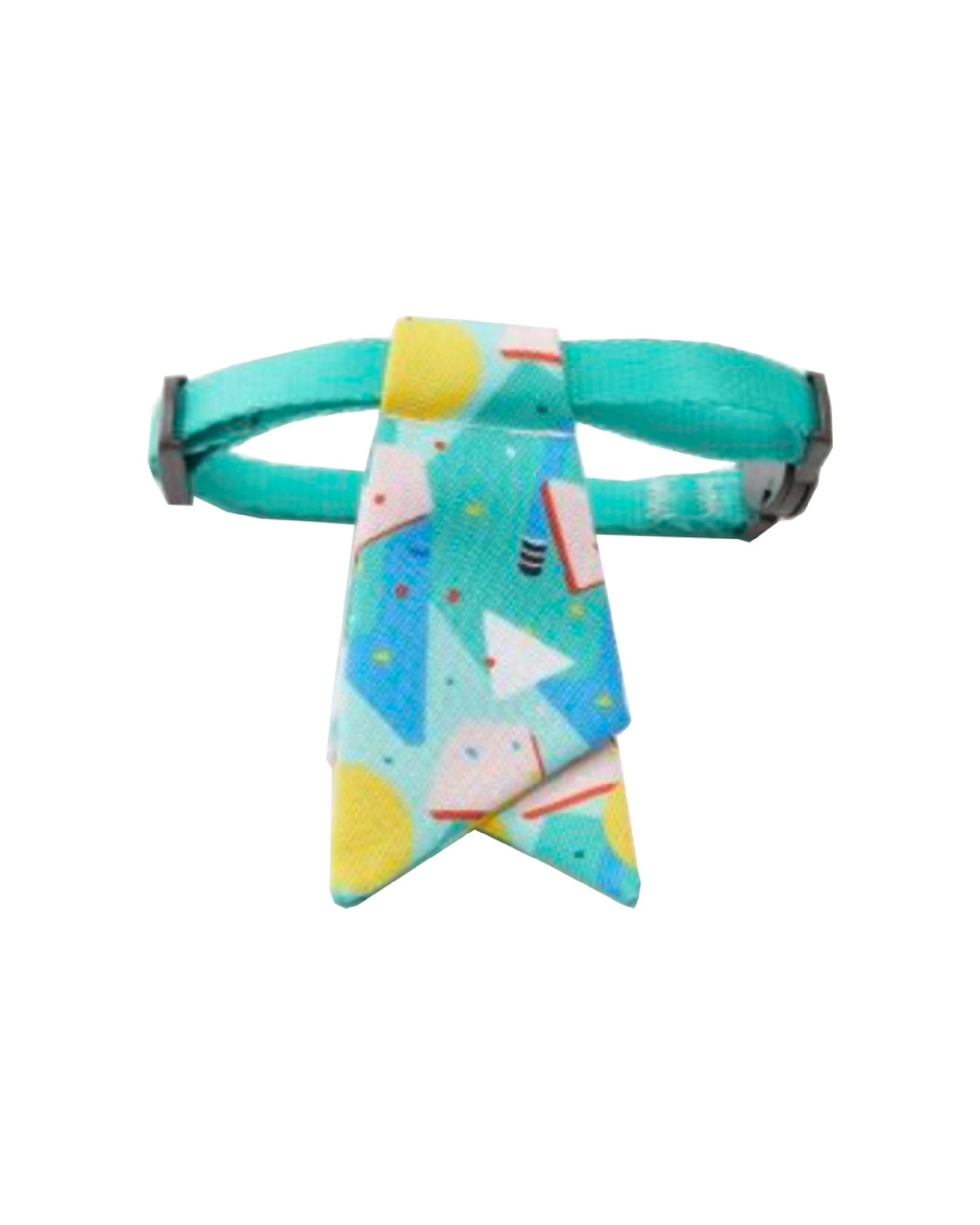 1 Petkit Pet Necktie Collar Adjustable Silk Polyester For Cats And Small Dogs - Green, 1 of 4