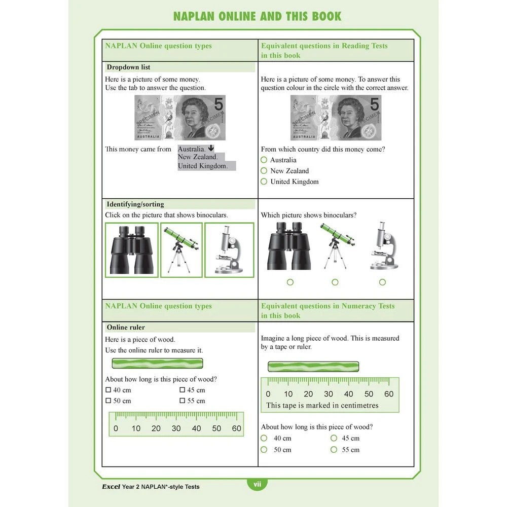 3 Excel NAPLAN Style Tests Year 2, 3 of 7