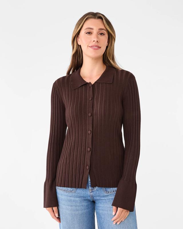 Long Sleeve Button Through Polo S
