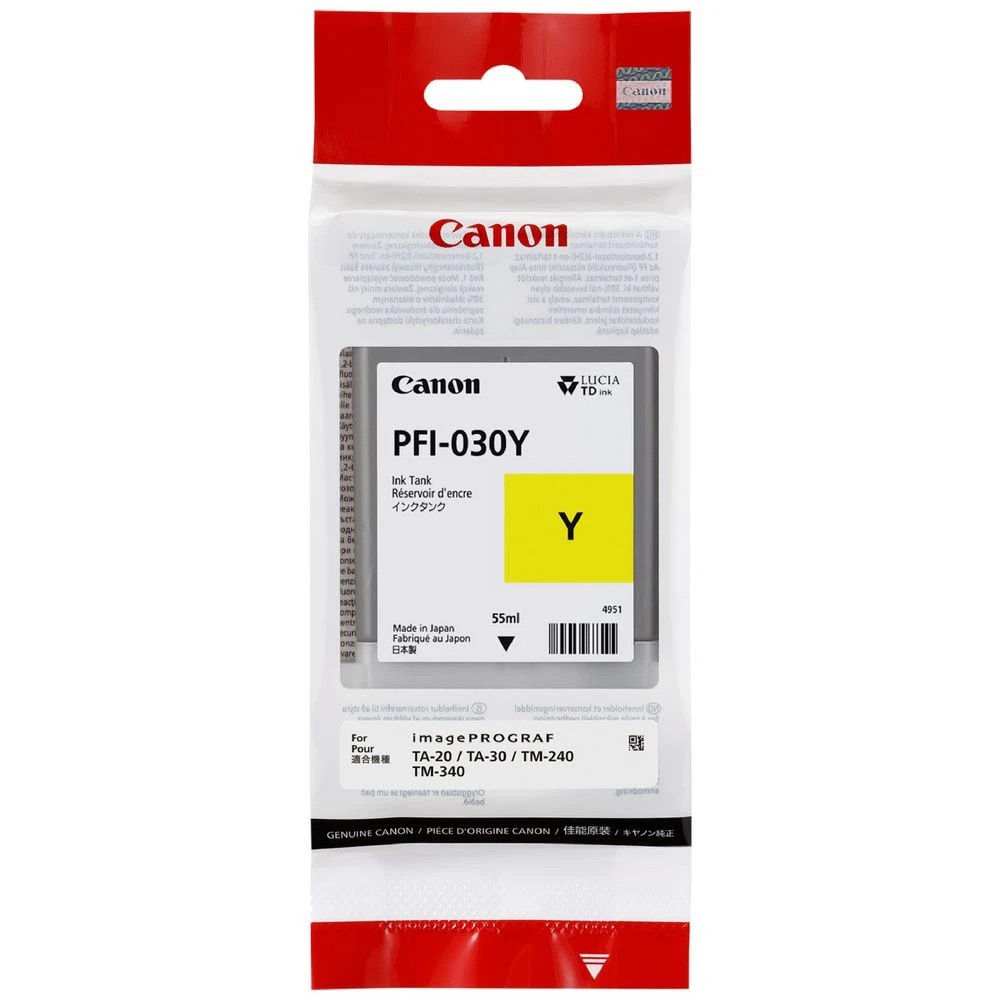 2 Canon PFI-030 Ink Cartridge 55mL Yellow, 2 of 2
