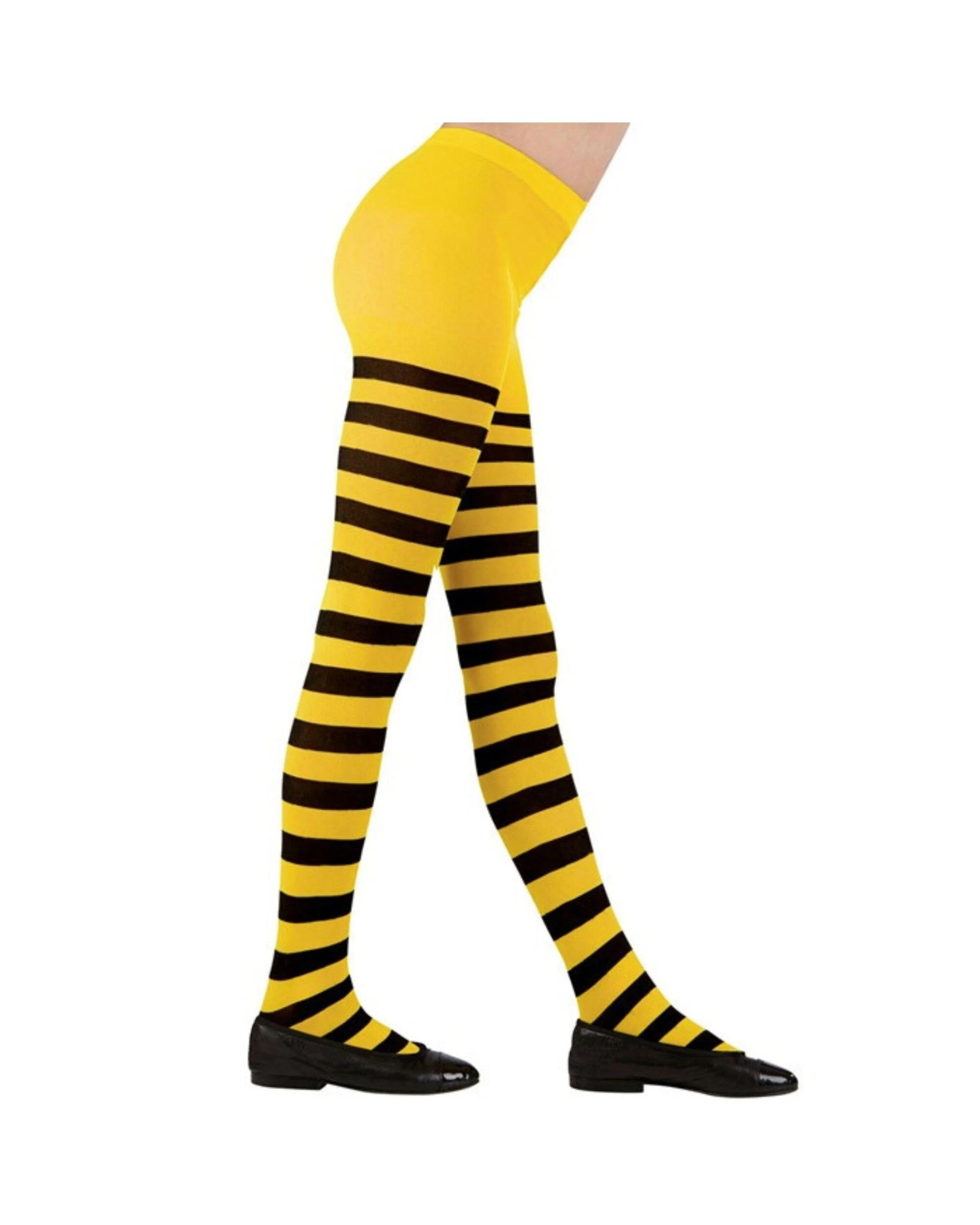 1 Widmann Kids Striped Stockings YELLOW, 1 of 3