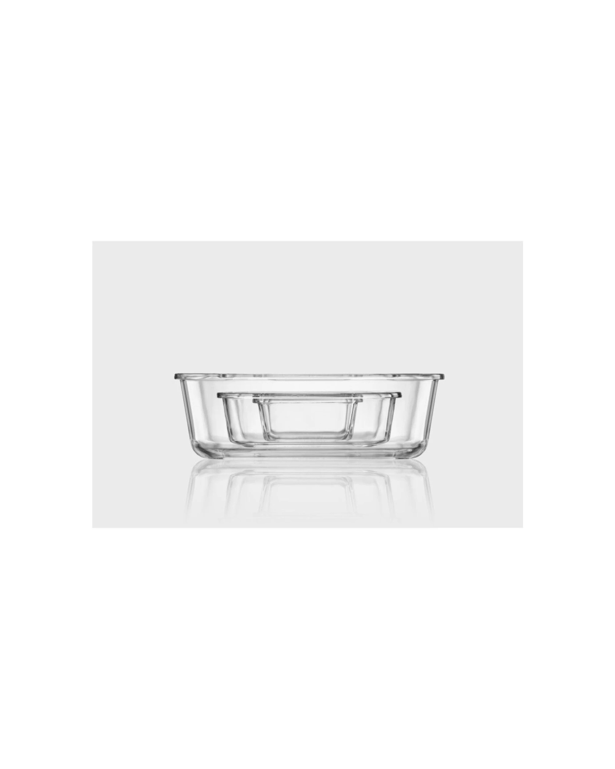 3 Lock & Lock 2PK Glass Food Storage Container Microwave Safe 380ml Lid - White, 3 of 4