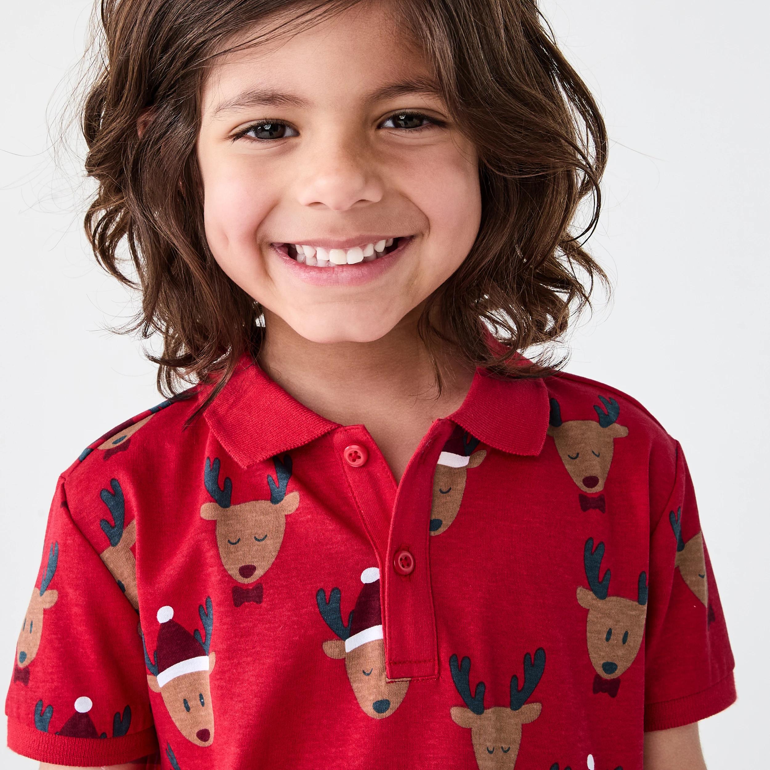 3 Christmas Polo T-shirt Red Xmas, 3 of 8