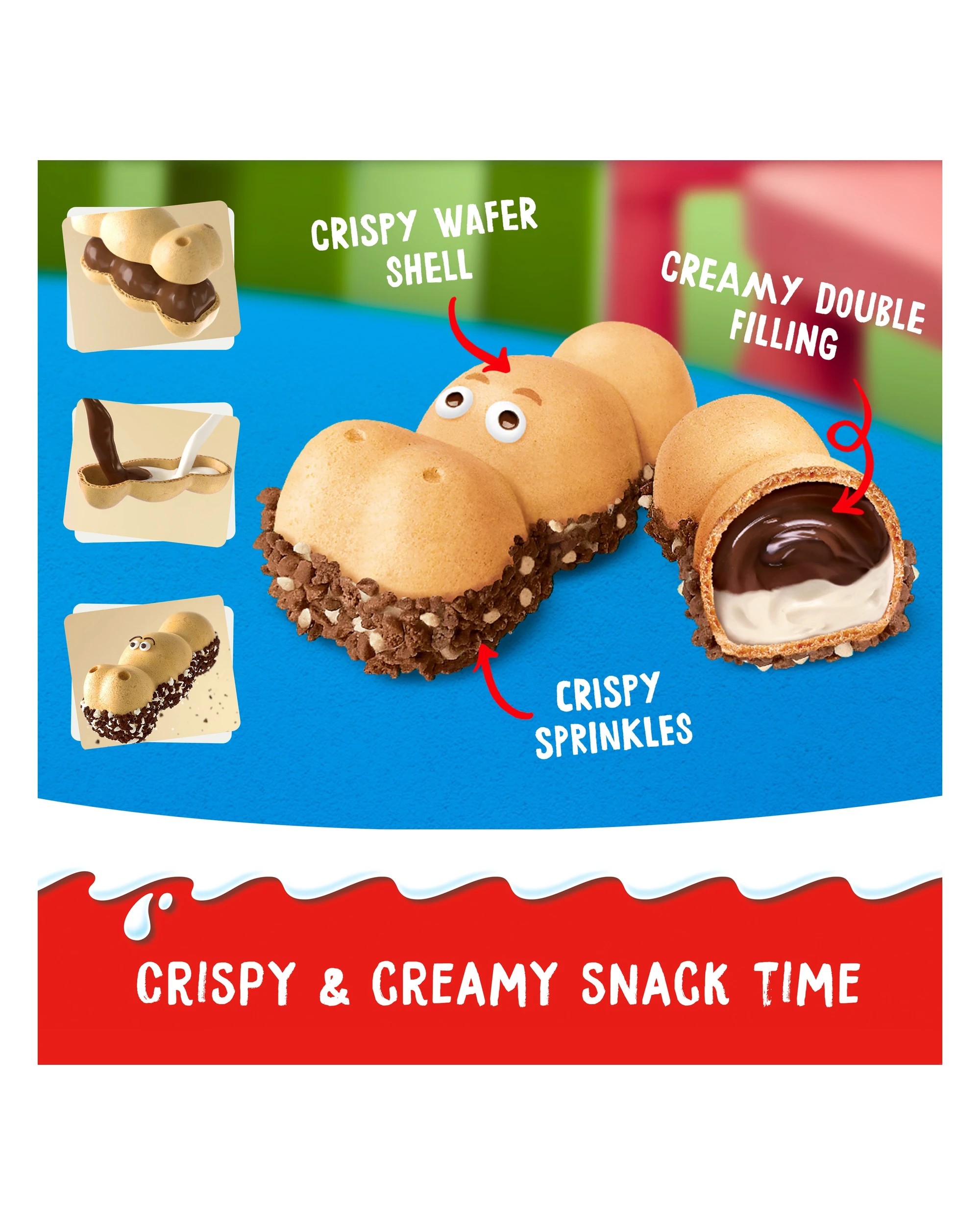 3 5 Pack Kinder Happy Hippo Cocoa Biscuit 103.5g, 3 of 6