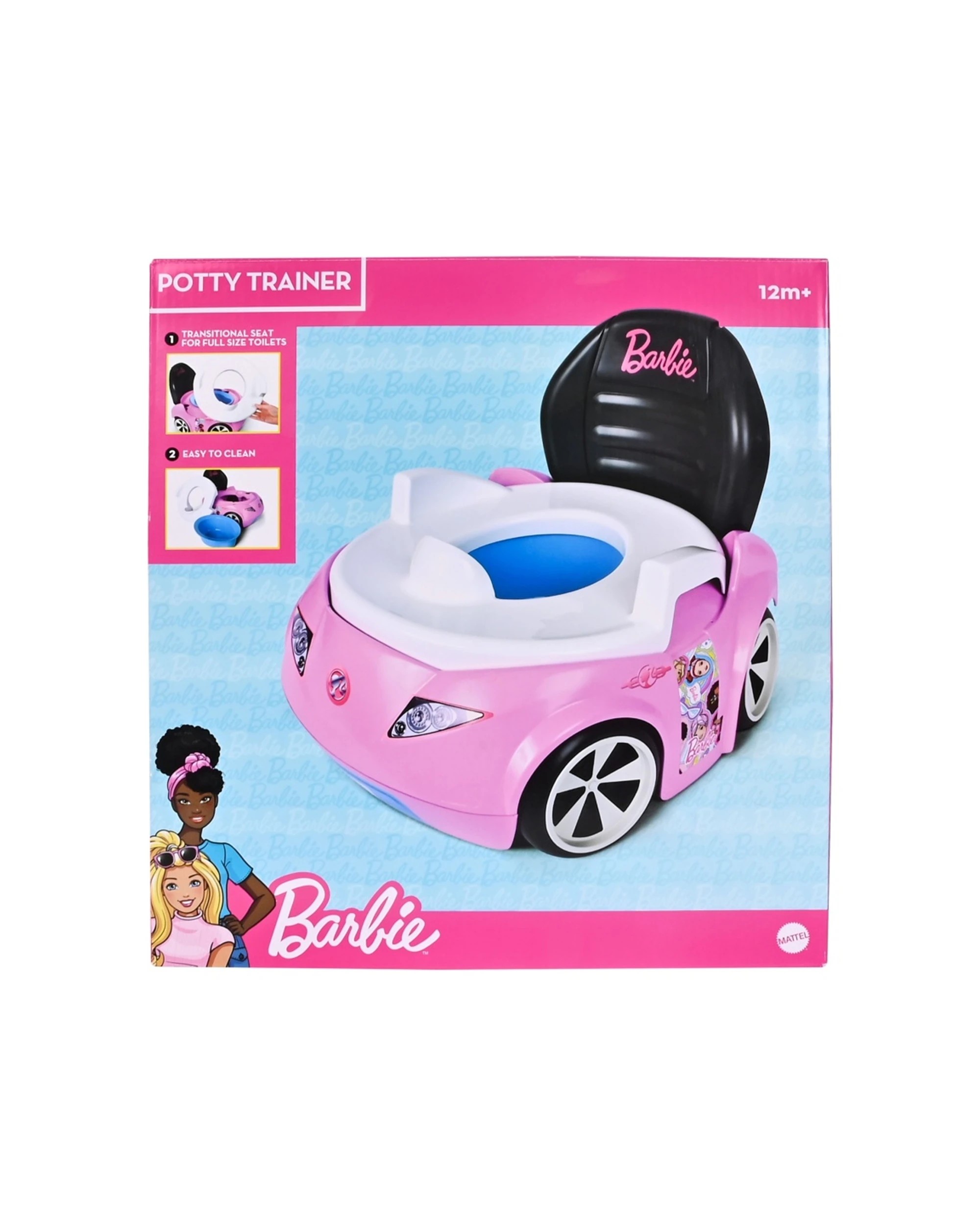 2 Barbie 2-in-1 Convertible Car Transitional Seat Potty Trainer - Pink, 2 of 4