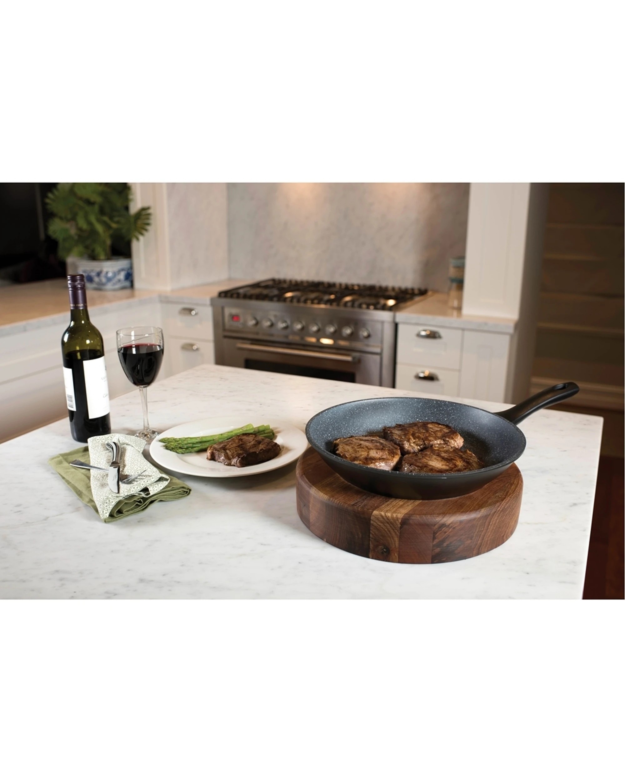 4 Pyrostone Non-Stick 26cm Round Frying Pan Whitford Abrasion Resistant Coating - Black, 4 of 4
