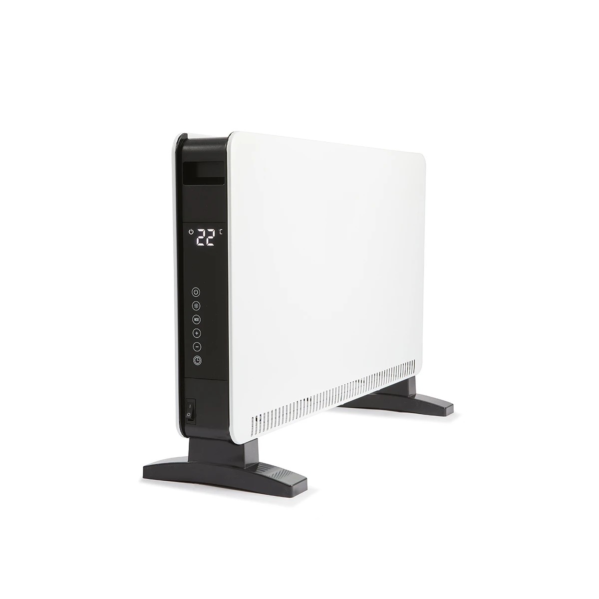 1 Convection Heater with Timer - White and Black, 1 of 9