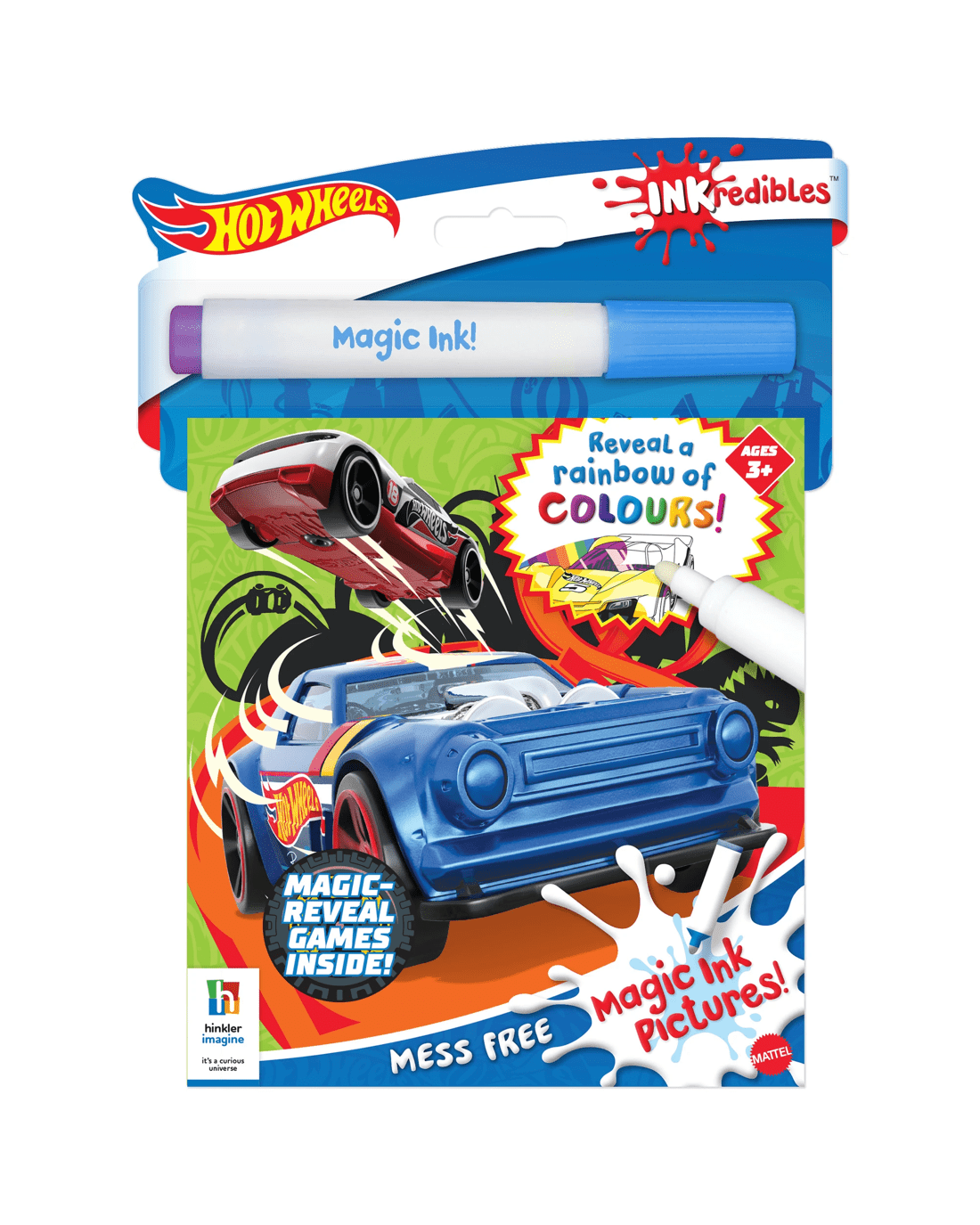 1 INKredibles Magic Reveal Hot Wheels Mess Free Magic Ink Pictures! - Book, 1 of 5