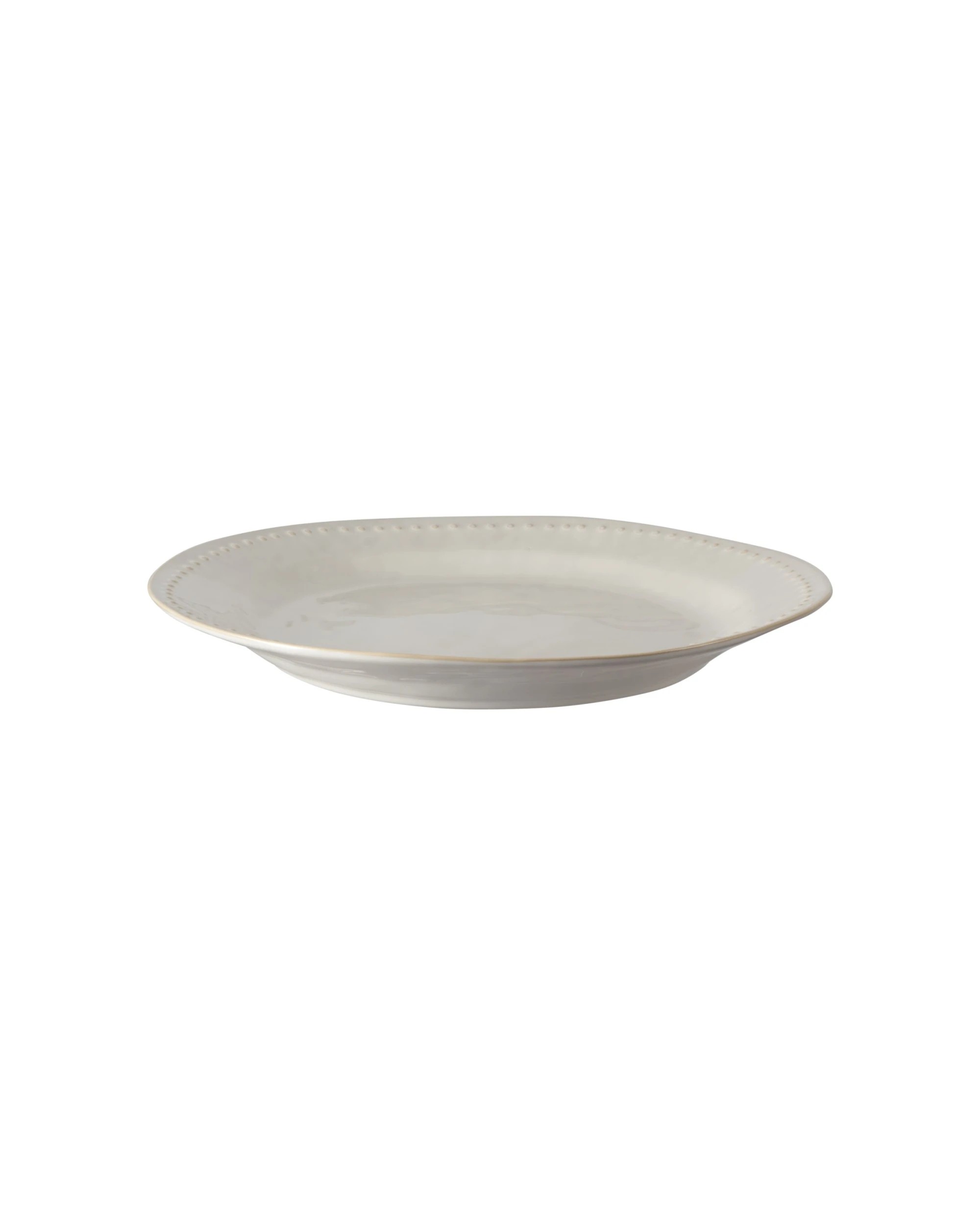 4 Casa Domani Durable Stoneware Punto Round Rim Platter Plate 32.5cm - White, 4 of 4