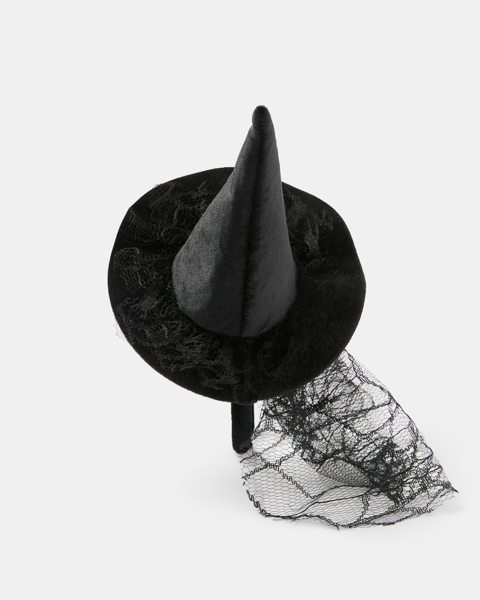 2 Halloween Witch Hat Headband - Black BLACK, 2 of 4
