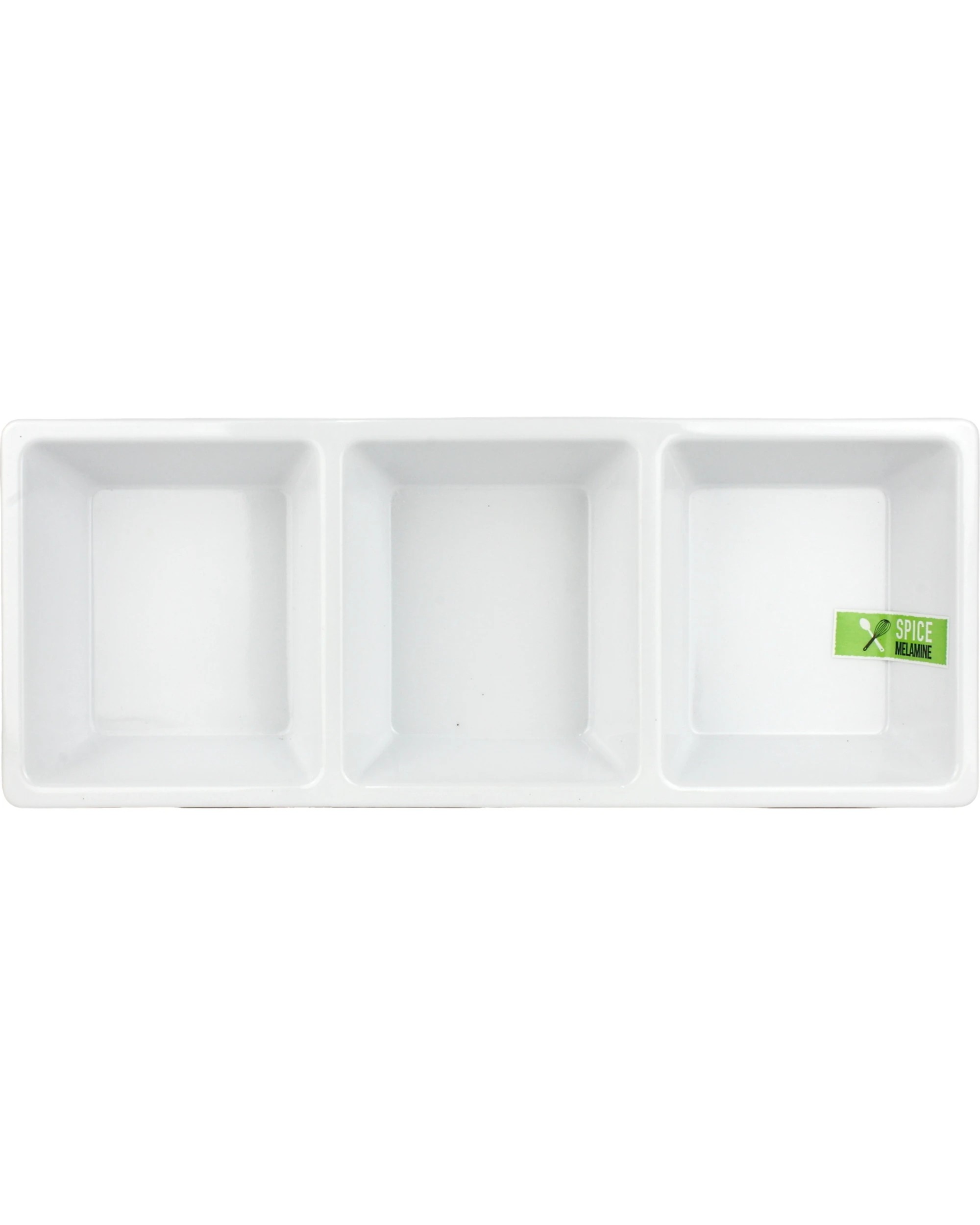 1 Spice Kitchen White Melamine 3 Section Tray 38cm x 15cm, 1 of 2