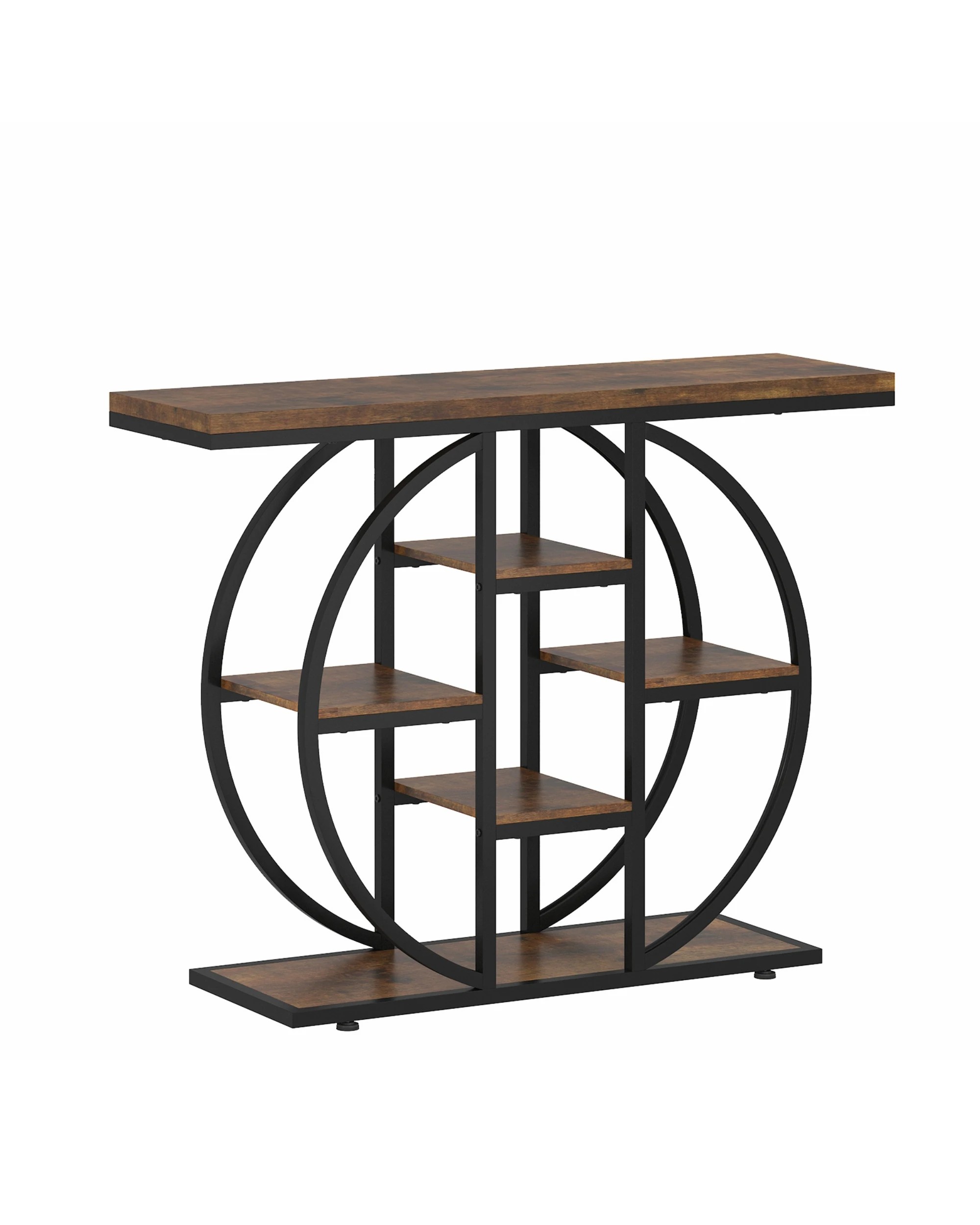 1 Advwin Console Table 103cm Entryway Hallway Table w/Storage Shelf Couch Side Table, 1 of 8