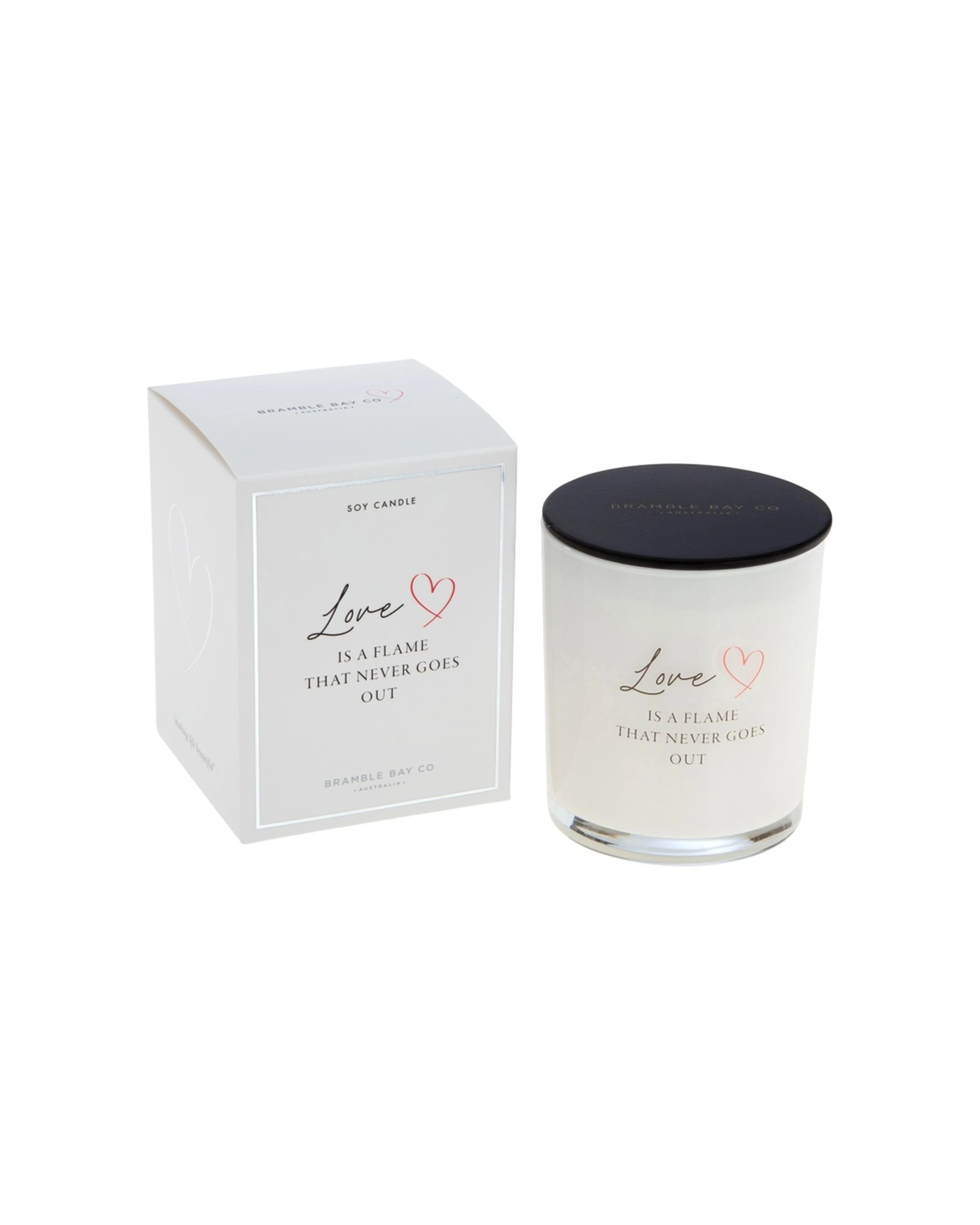 2 Bramble Bay Love Is A Flame Peach & Lychee Scented Soy Candle Home Fragrance 300g - White, 2 of 2