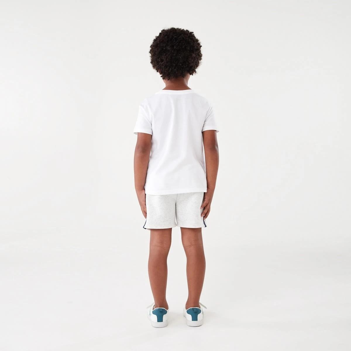 7 Stripe Knit Shorts Wht Marle, 7 of 9