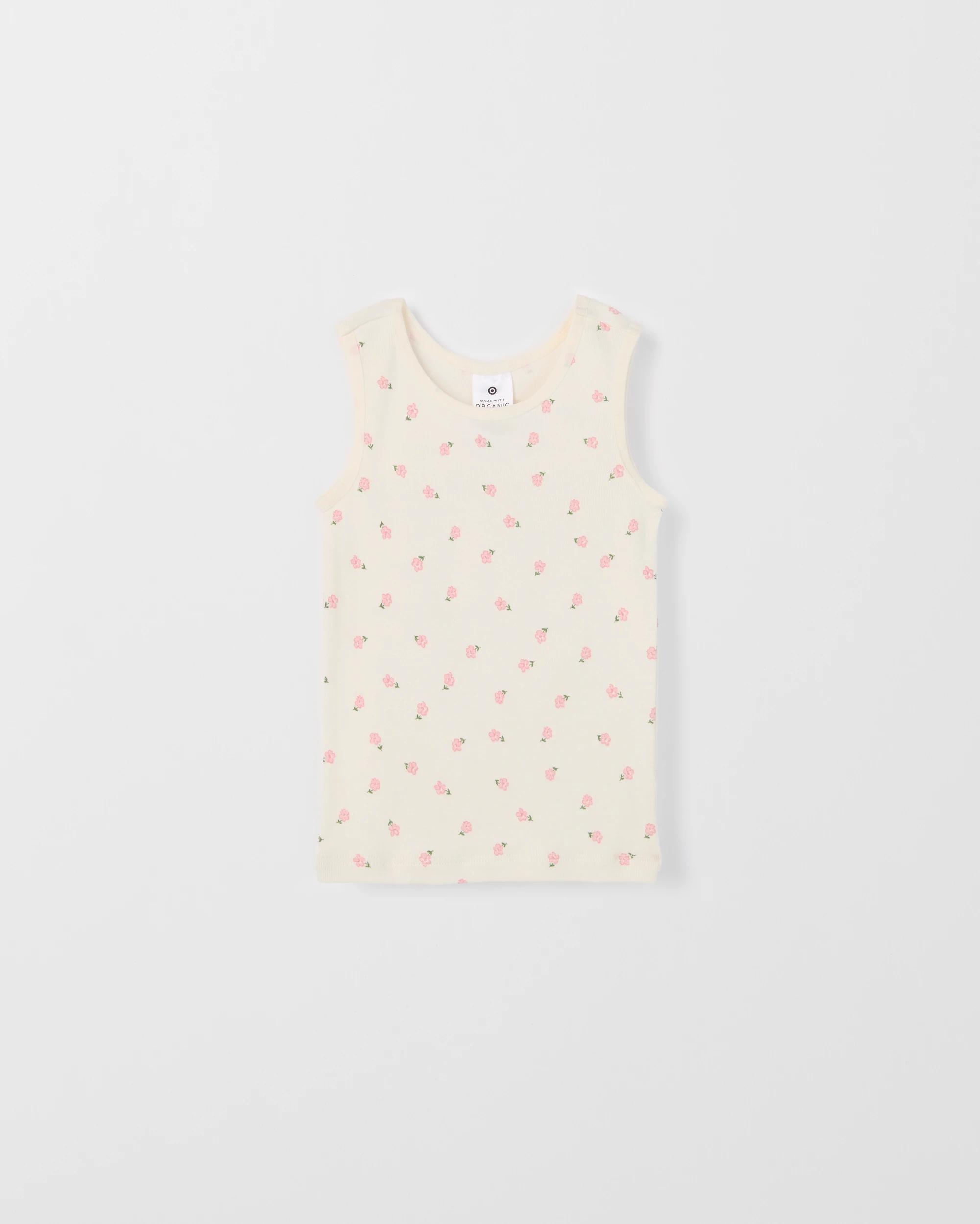 2 Target Baby Baby Organic Cotton 3 Pack Print Rib Vest DITSY FLORAL, 2 of 5