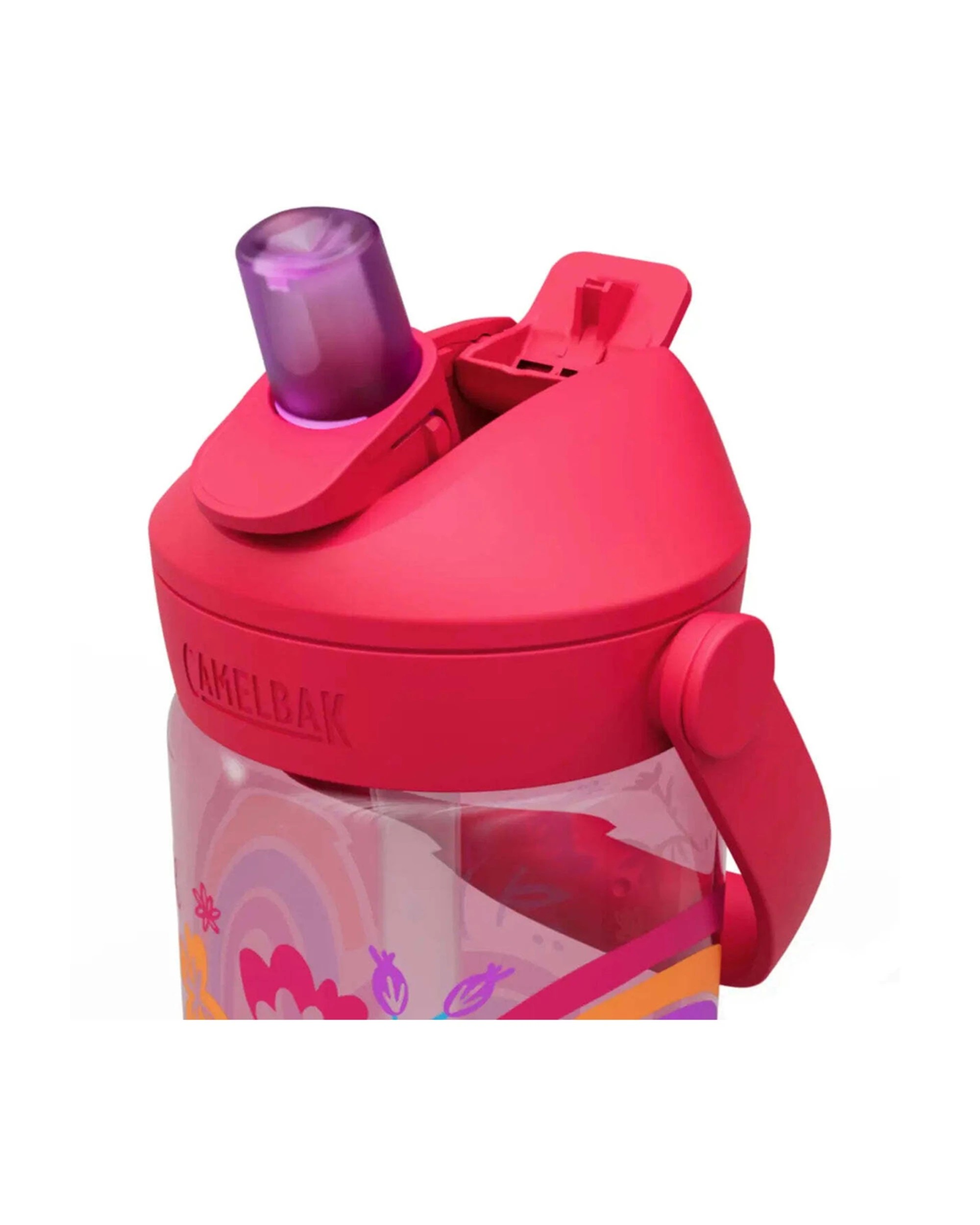 3 CamelBak Kids Thrive Flip Straw 400ml Drink Bottle Leakproof Rainboe Floral - Pink, 3 of 4