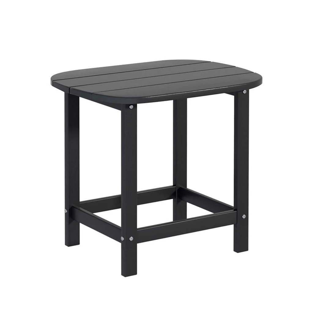 1 Gardeon Outdoor Coffee Side Table HDPE Desk Patio Furniture Camping Garden - Black, 1 of 6