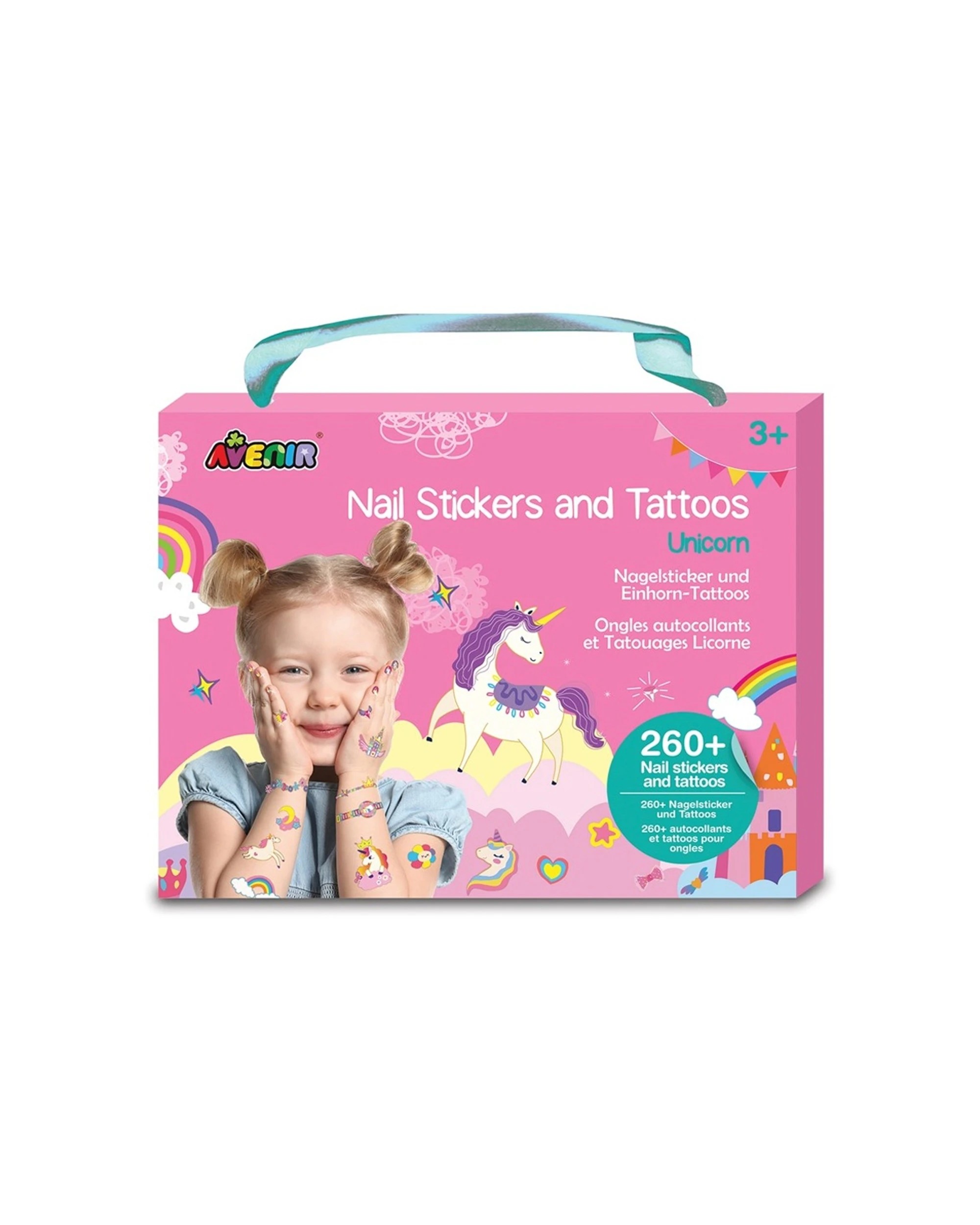 1 Avenir Nail Sticker & Tattoos Unicorns Decorate Style Kids Children Art, 1 of 3
