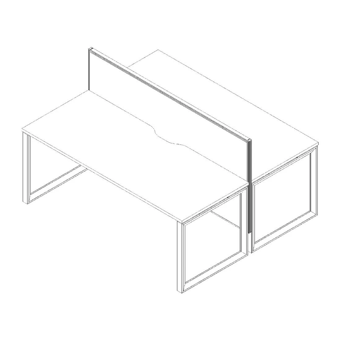 4 Stilford Screen 1500 W x 900 H mm Black Frame Grey Fabric, 4 of 10