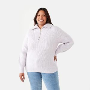 Curve Quarter Zip Cable Knit Jumper