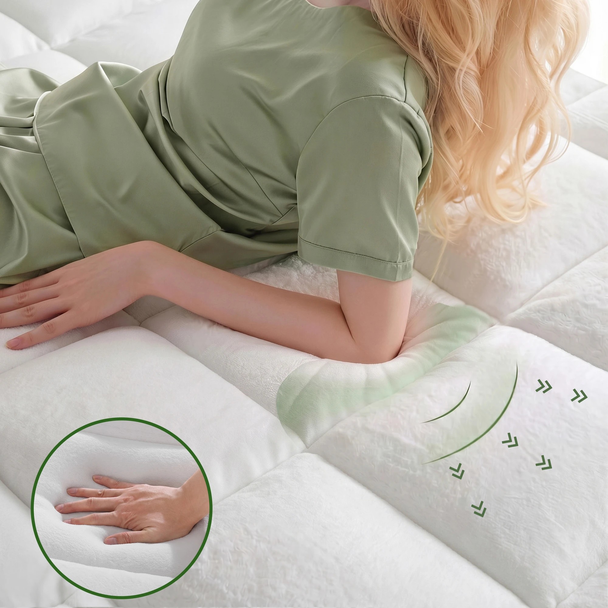 5 Giselle Bedding King Single Mattress Topper 5cm Coral Fleece - King Single Bed - White, 5 of 9