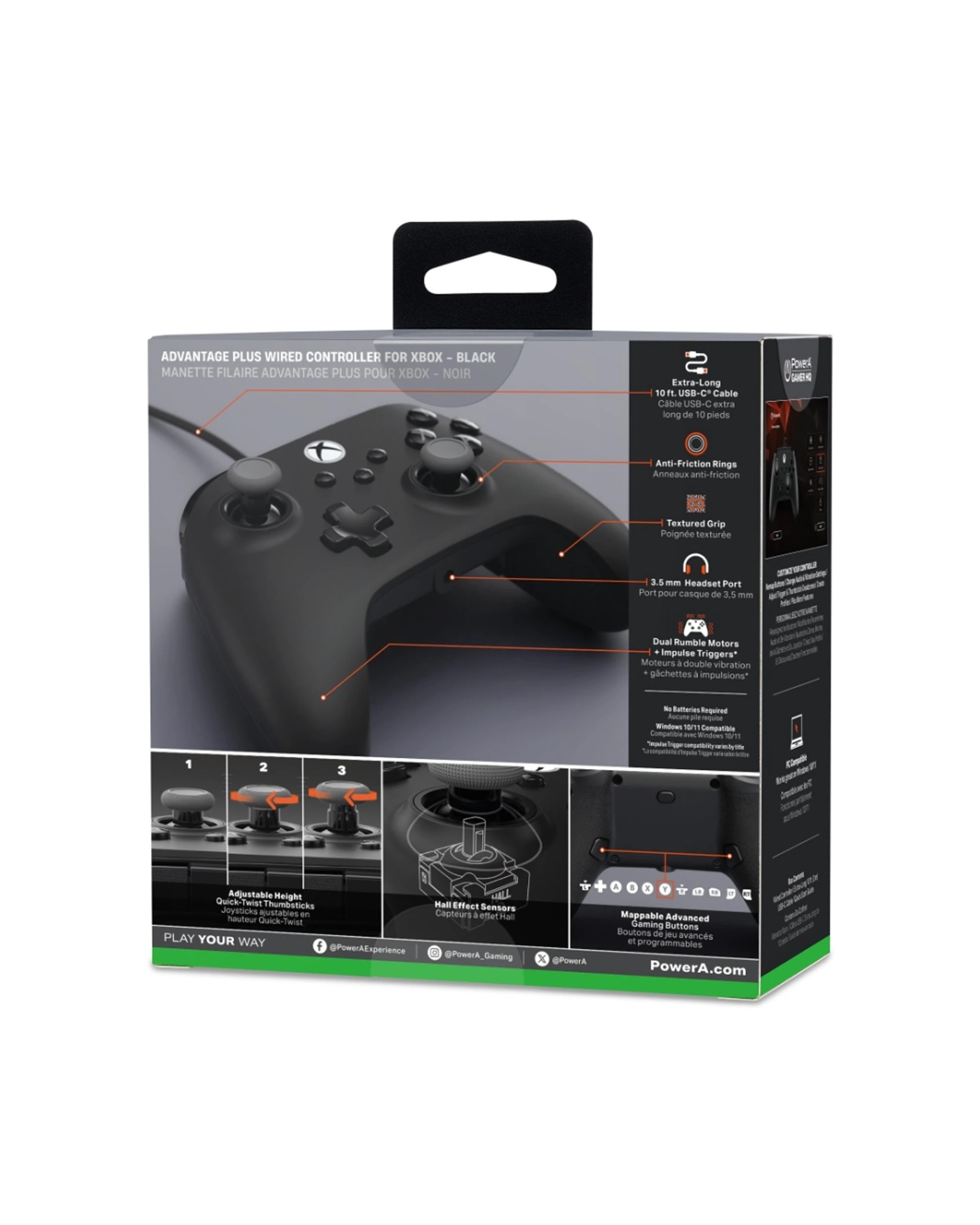 5 PowerA Xbox Advantage Wired Plus Gaming Controller 3.5mm Jack - Black, 5 of 7