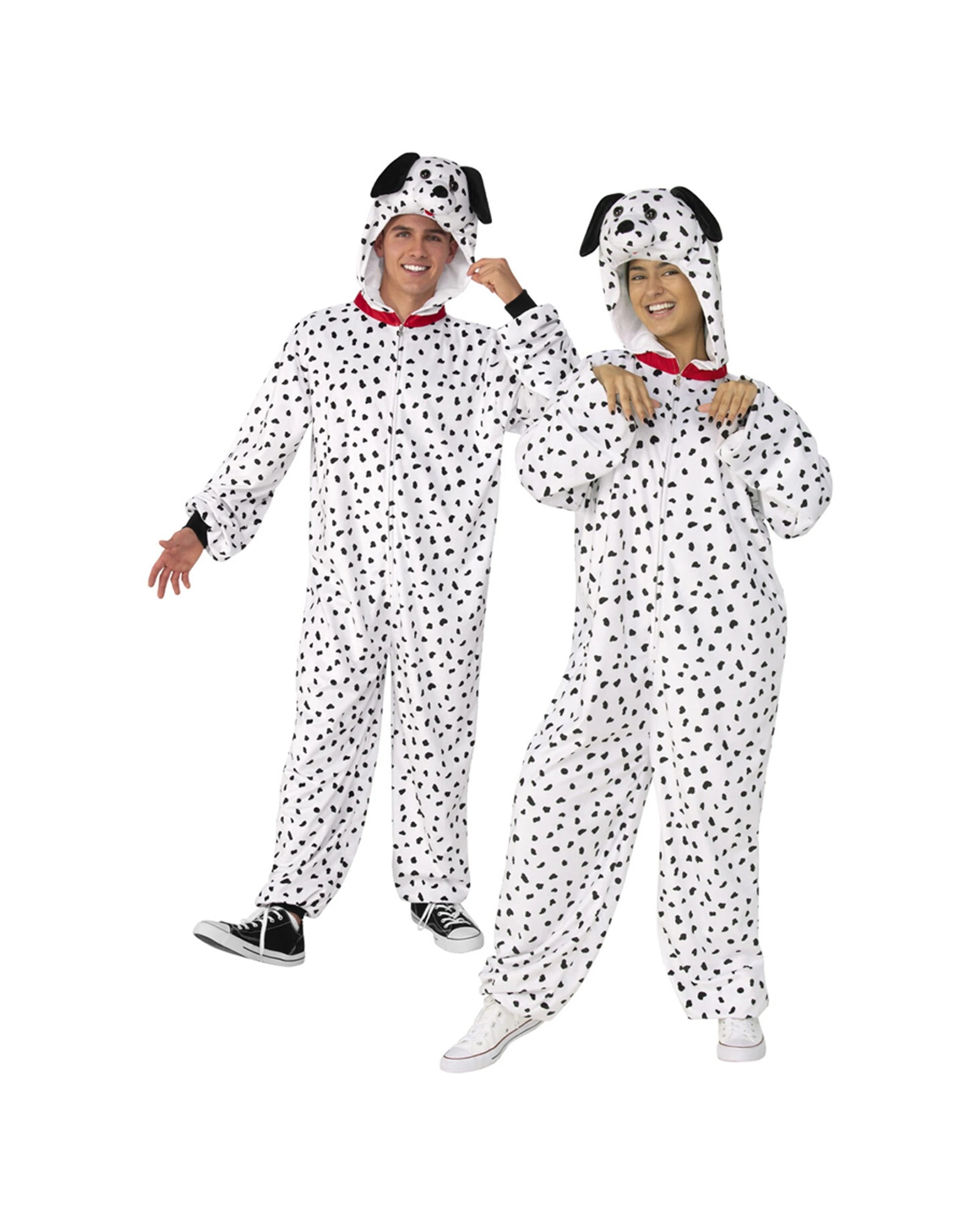 2 Rubies Dalmatian One Piece Costume Unisex Size S-m Plush Dog Outfit - Halloween Dress Up - White, 2 of 5