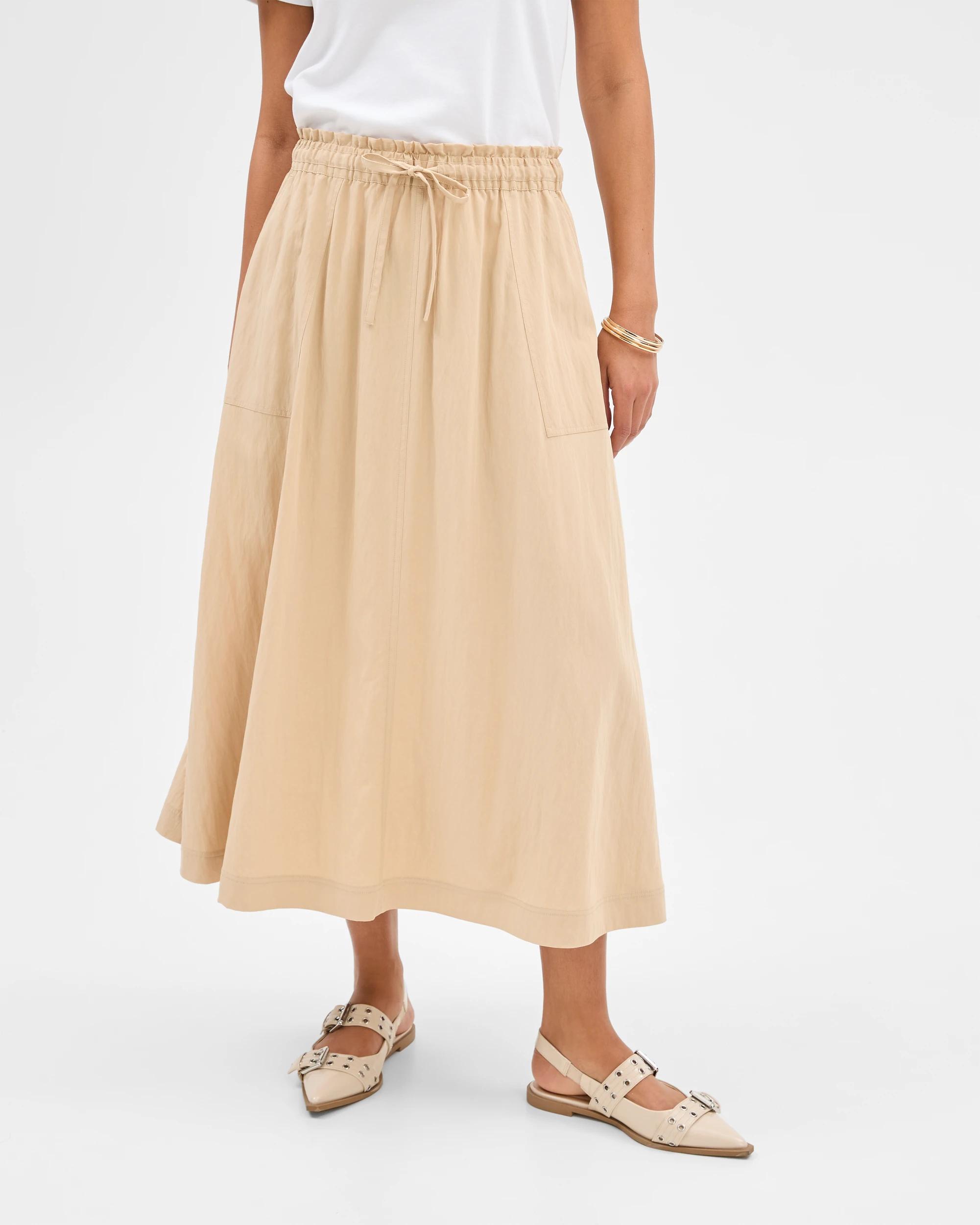 2 Target Pull On Midi Skirt CASHEW, 2 of 5