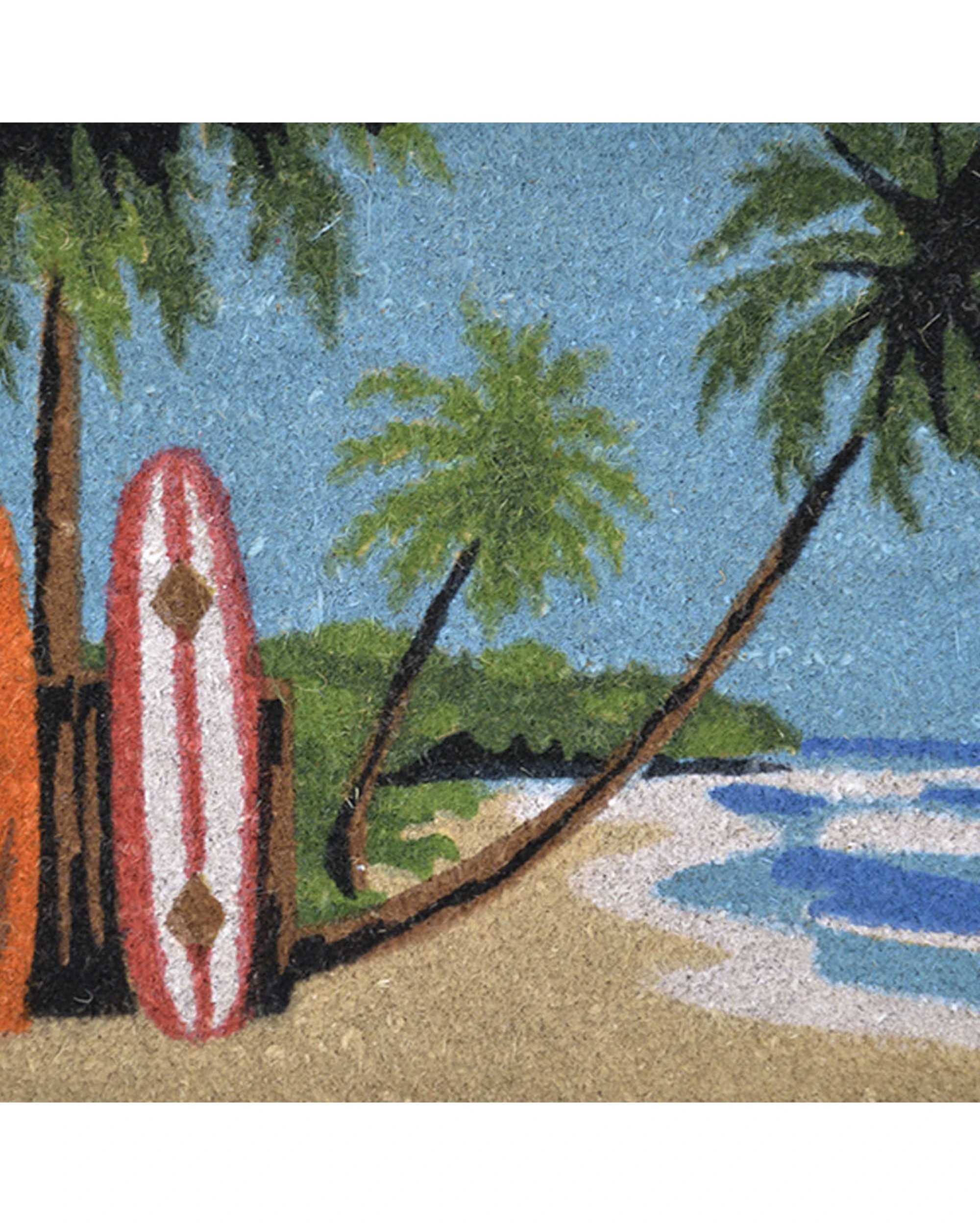 2 Solemate PVC Boards Beach 45x75cm Outdoor Doormat PVC Backed Coconut Coir - Multi, 2 of 3