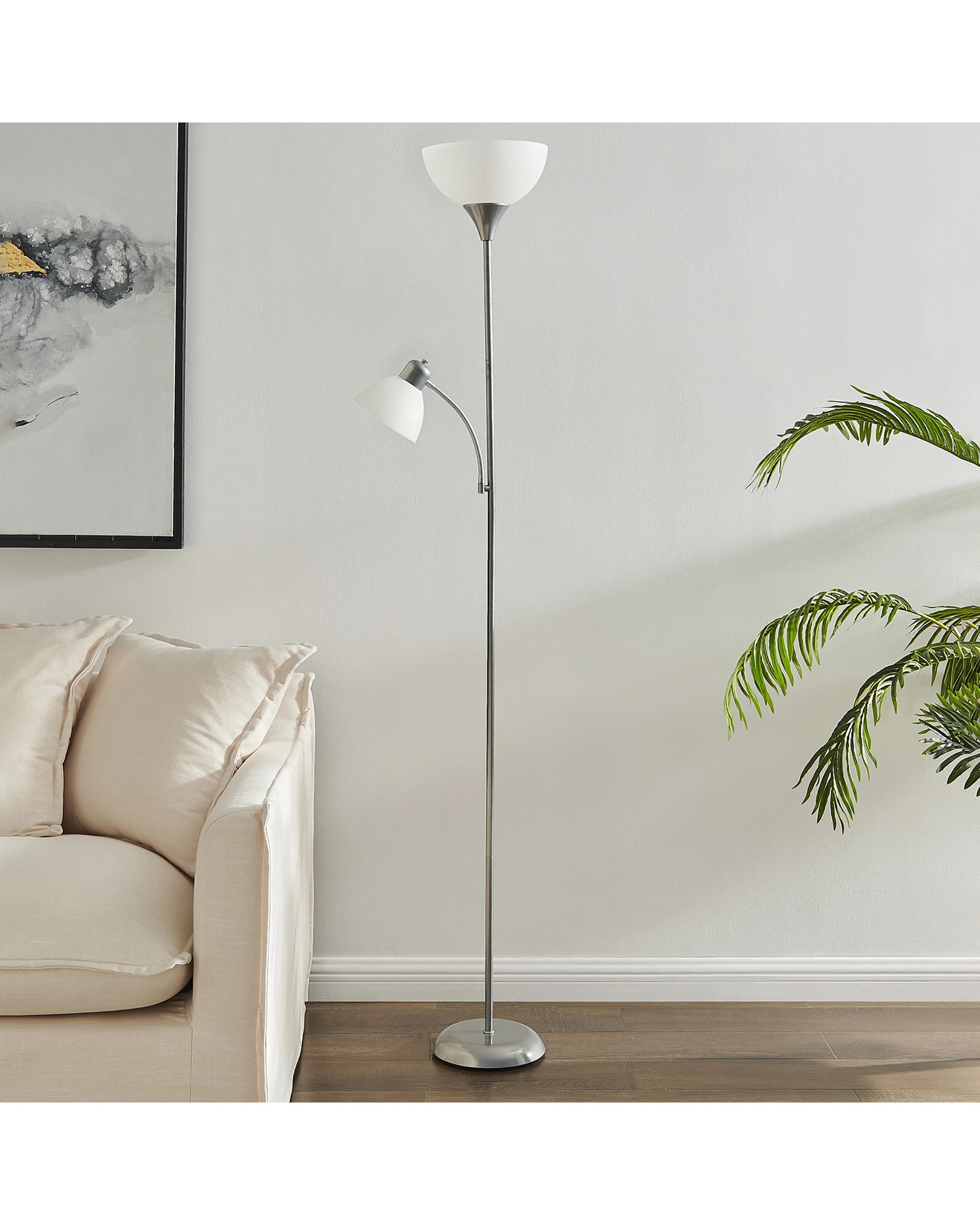 1 Sherwood Lighting Sprout Floor Uplighter Floor Reading Lamp - White, 1 of 4