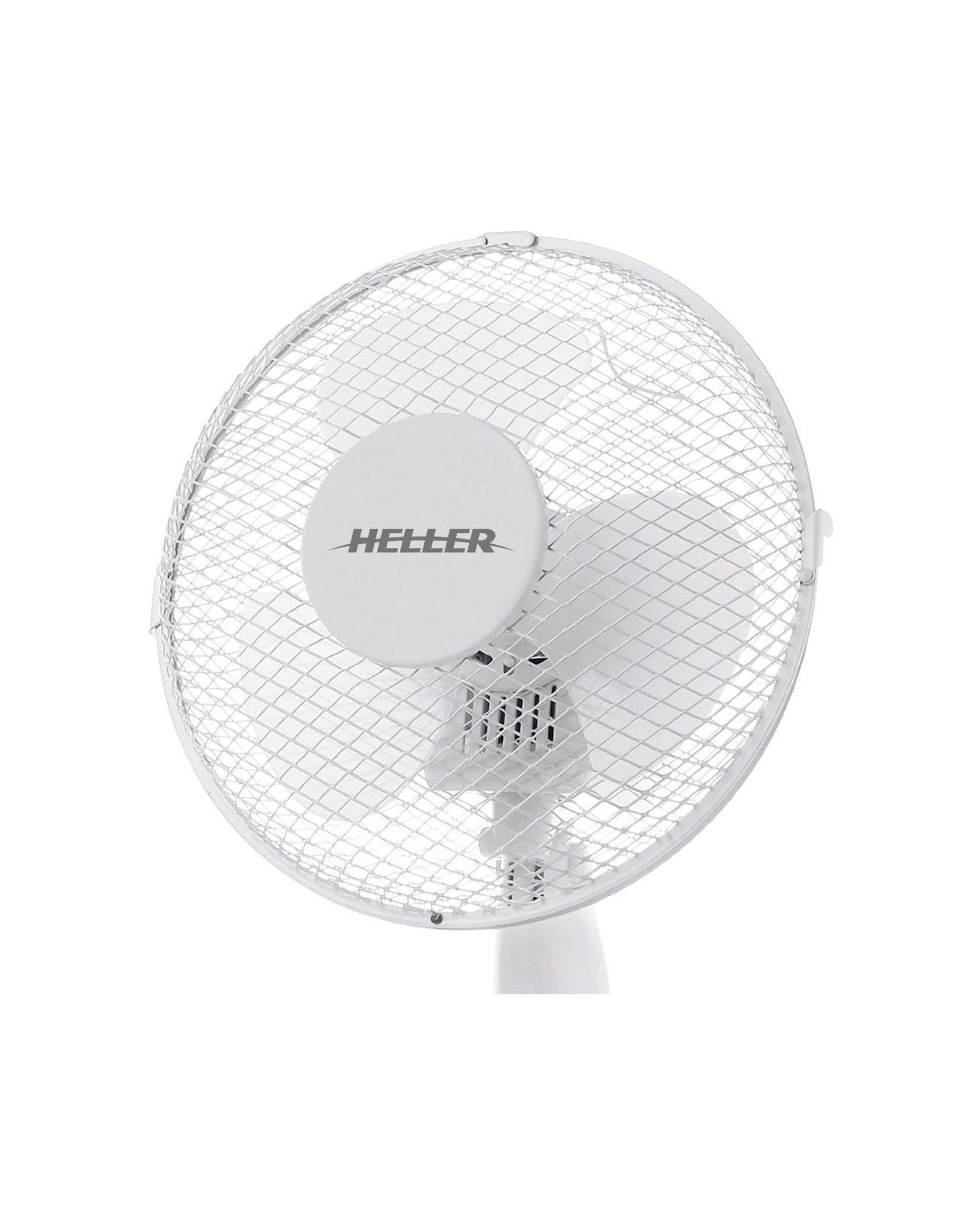2 Heller 23cm Compact Adjustable Cooling Home/office Desk Fan 20w - White, 2 of 3