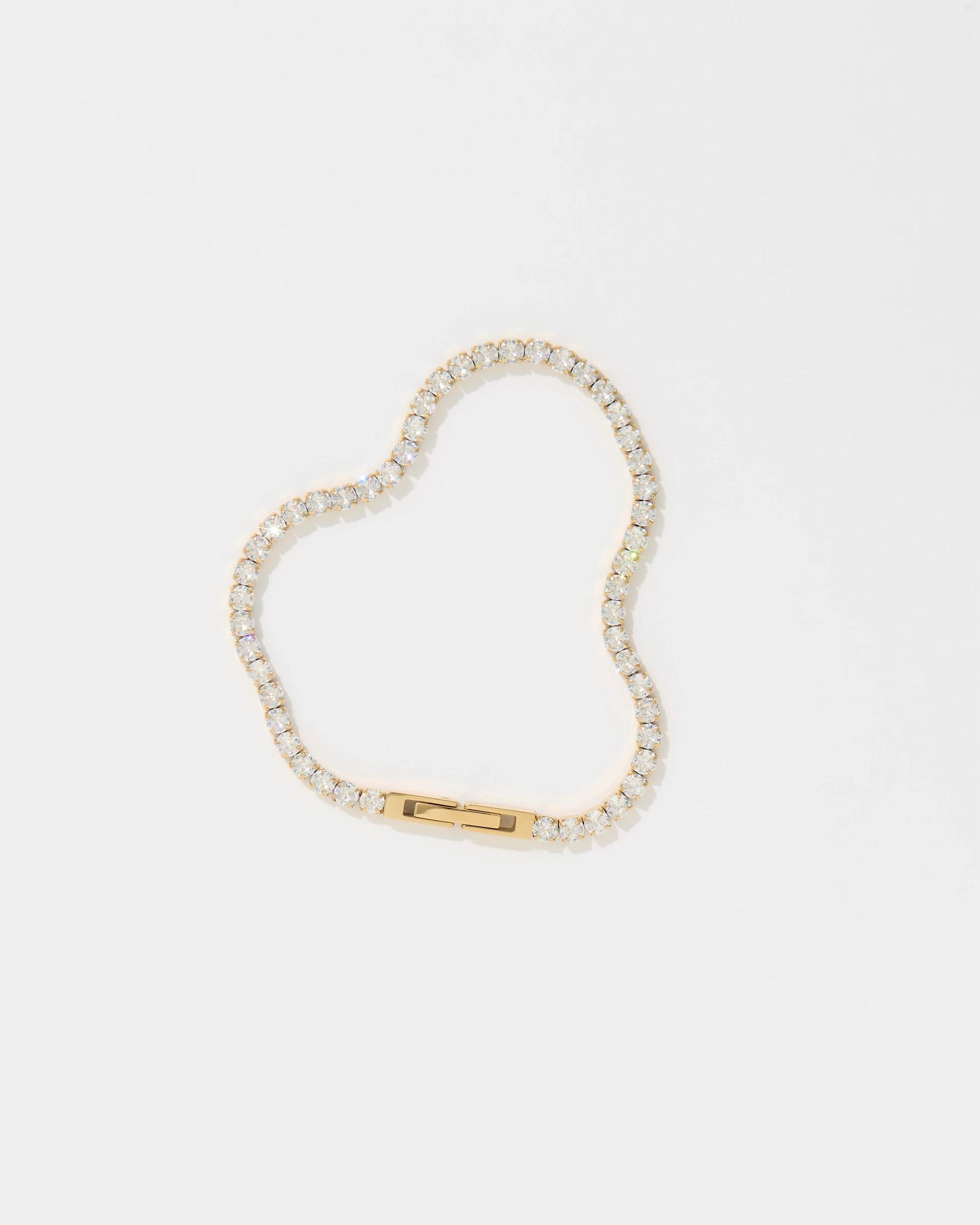 1 Target Waterproof Cubic Zirconia Tennis Bracelet GOLD, 1 of 1