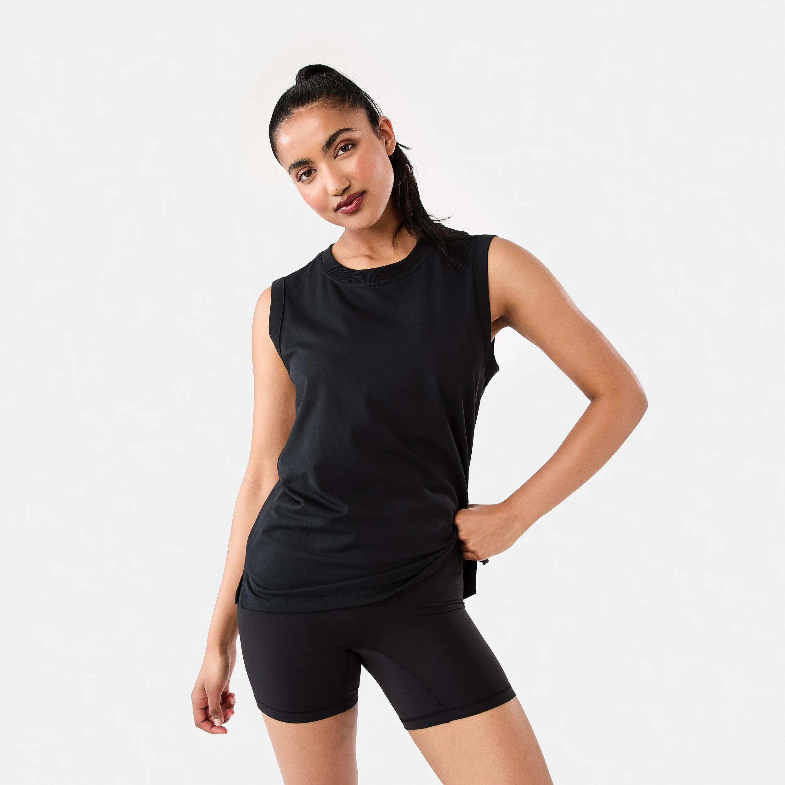 8 Active Womens Muscle Tank Black, 8 of 8